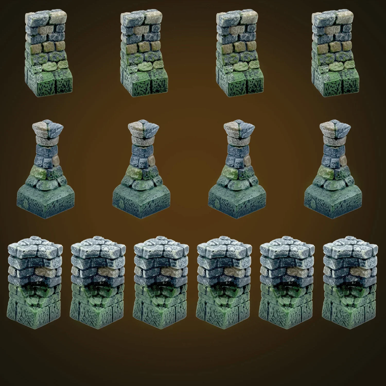 Narrow Sewer Walls (Unpainted) w/Anchor Magnets