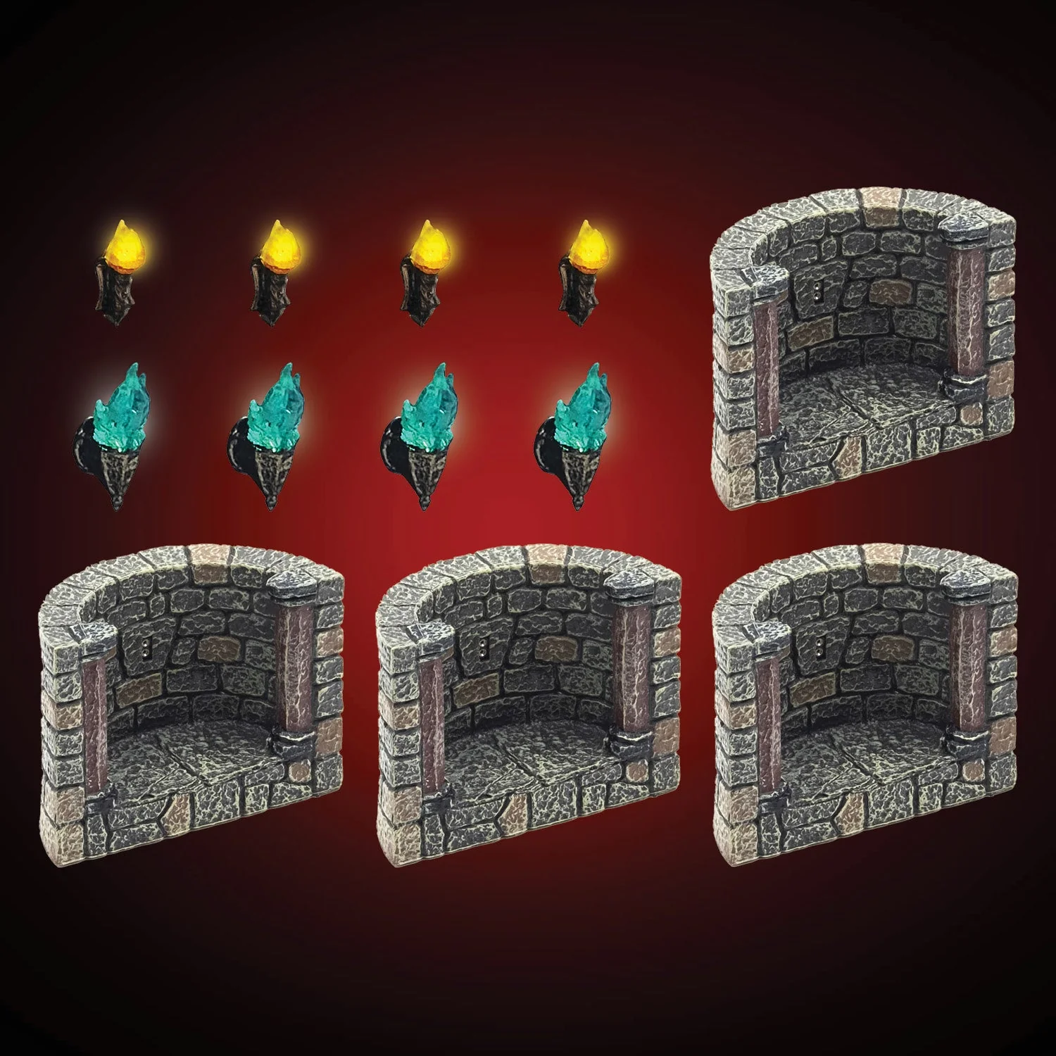 Dungeon LED Alcoves - Vaulted (Painted)