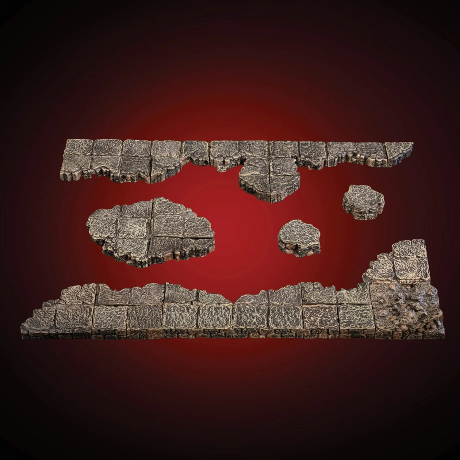 Ruined Dungeon Floors - Ledges (Unpainted)