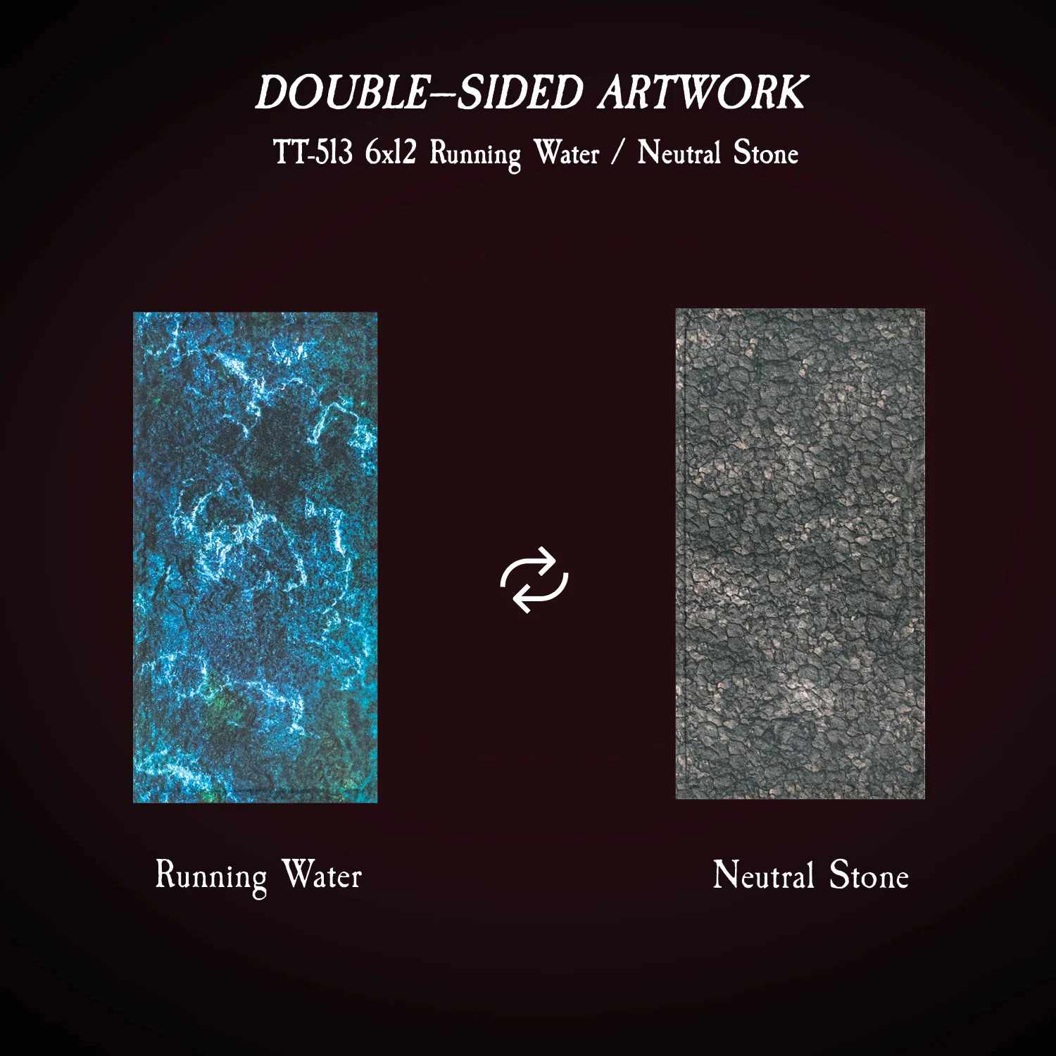 Terrain Tray Two-pack 6" x 12": Running Water / Neutral Stone - Image 2