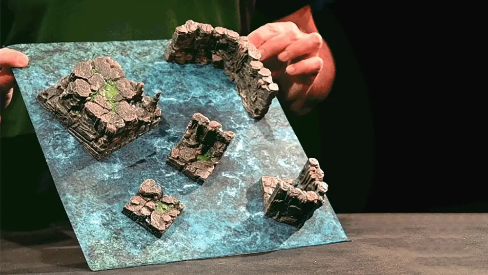 Terrain Tray Two-pack 6" x 12": Running Water / Neutral Stone - Image 3