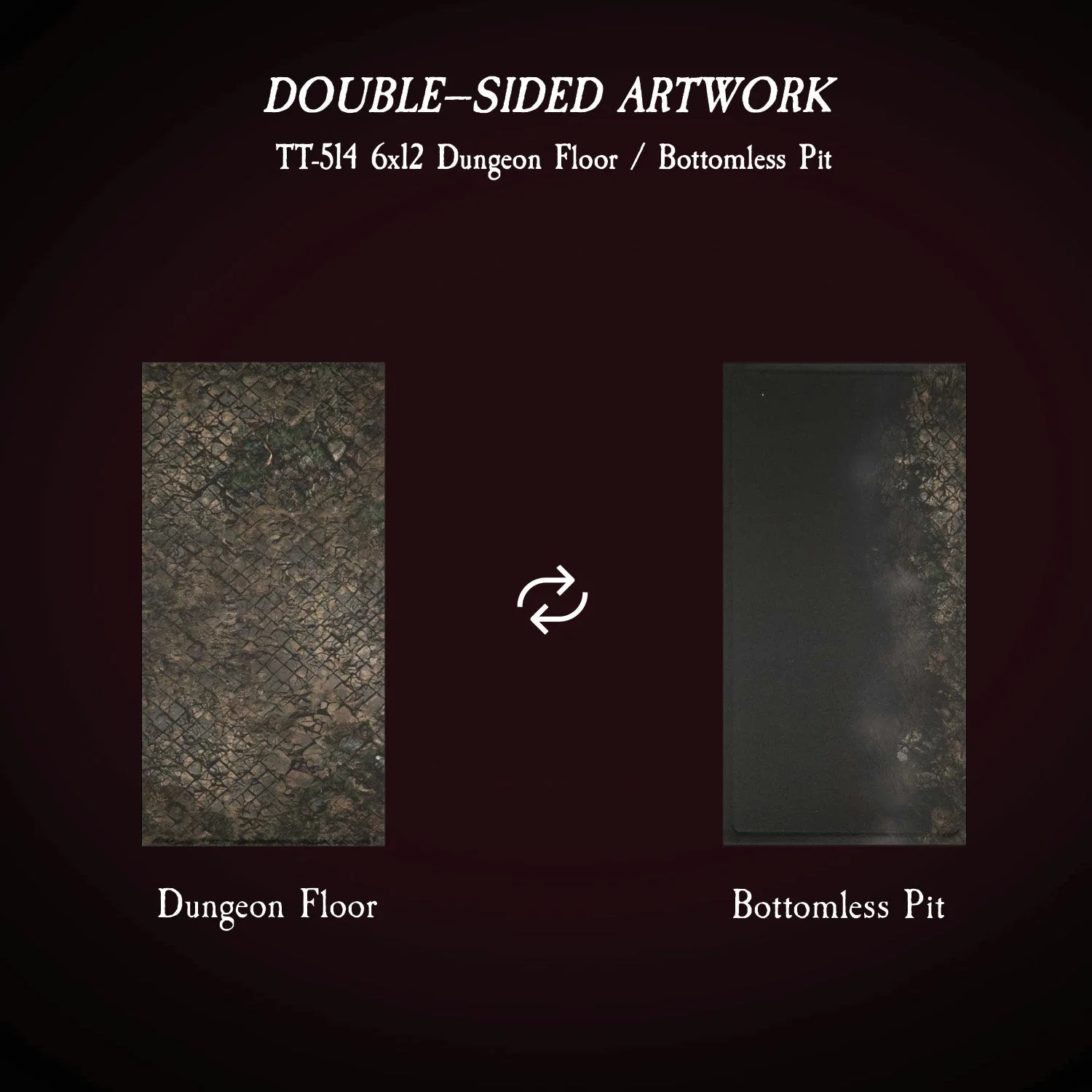 Terrain Tray Two-pack 6" x 12": Dungeon Floor / Bottomless Pit - Image 2