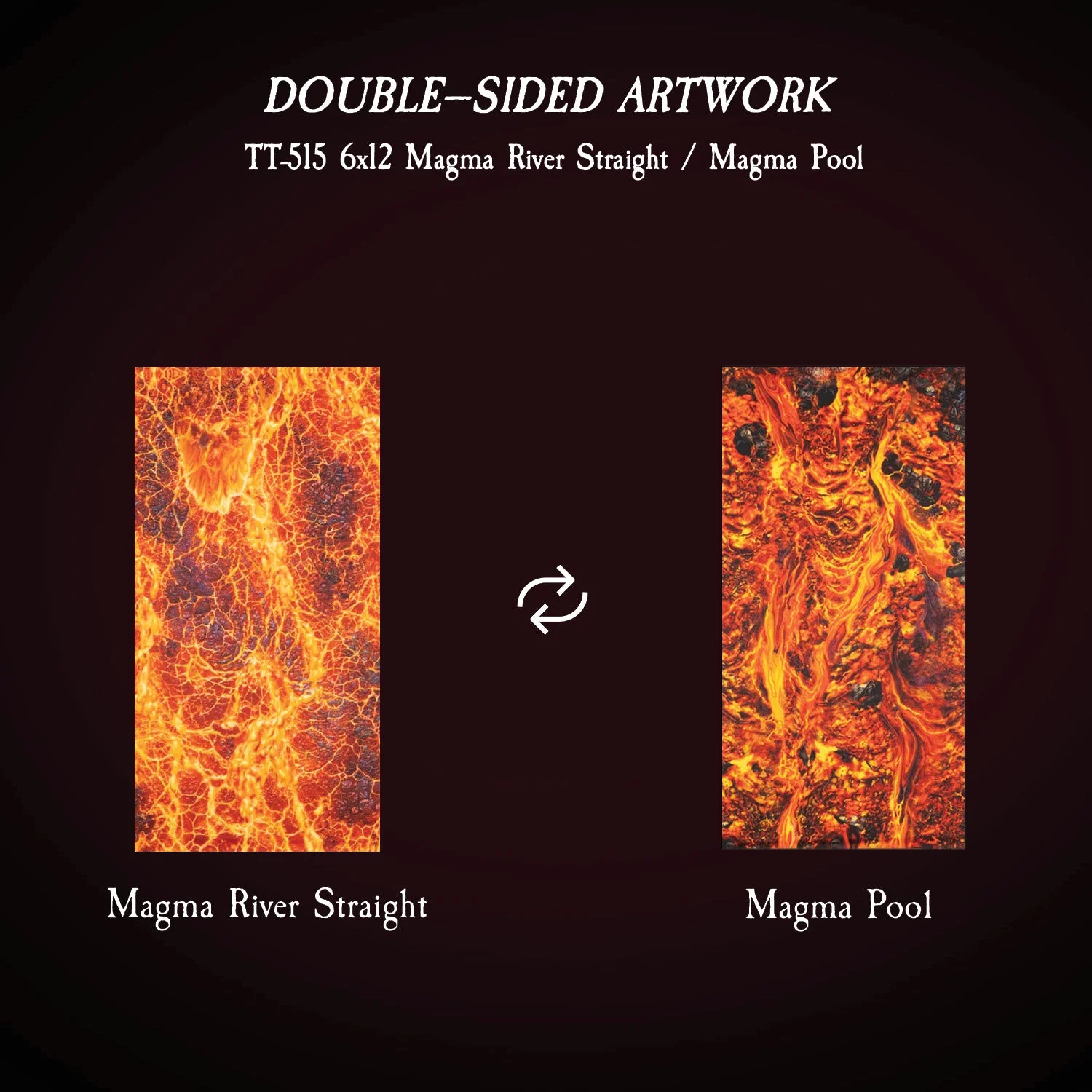 Terrain Tray Two-pack 6" x 12": Magma River Straight / Magma Pool - Image 2