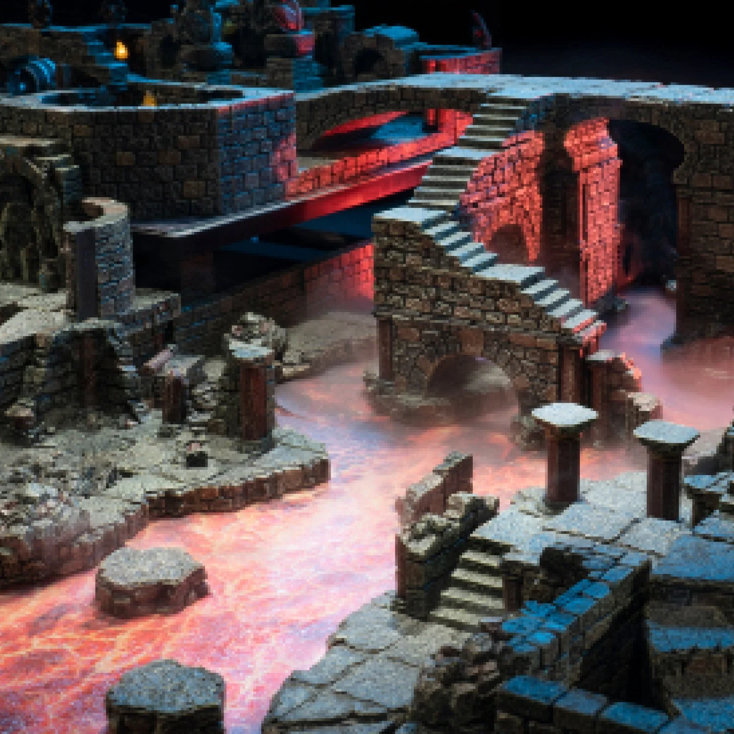 Texture Mat 24" x 24": Magma Pool (w/ Grid) - Image 2