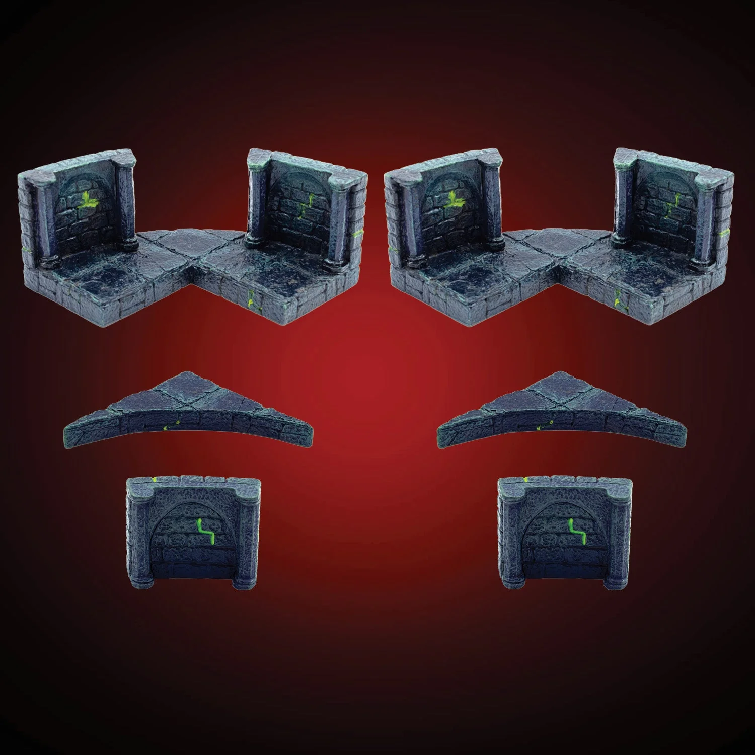 Dungeon Large Curve Walls - Sinister (Painted)
