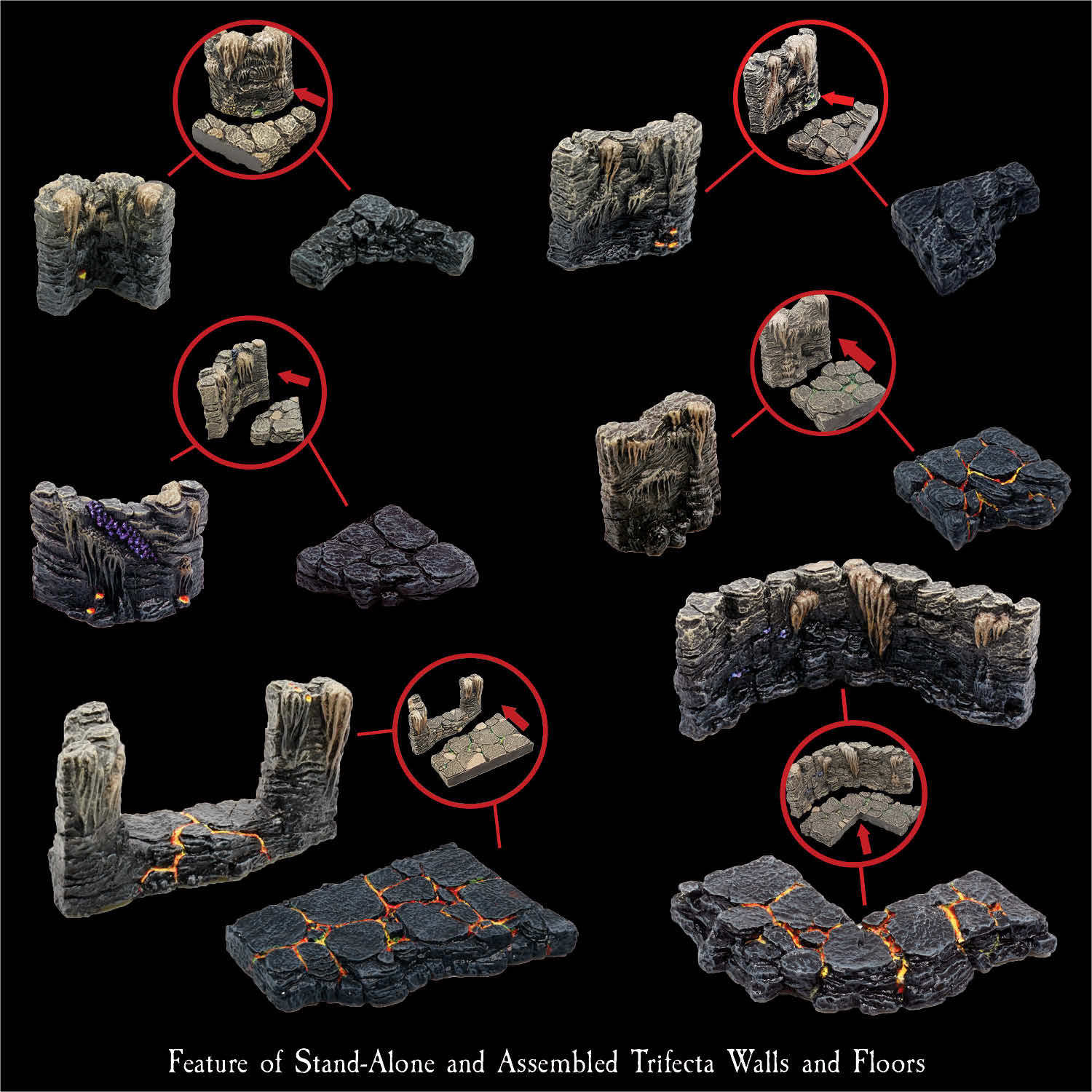 Lava Trifecta Terrain Pack (Painted) - Image 2