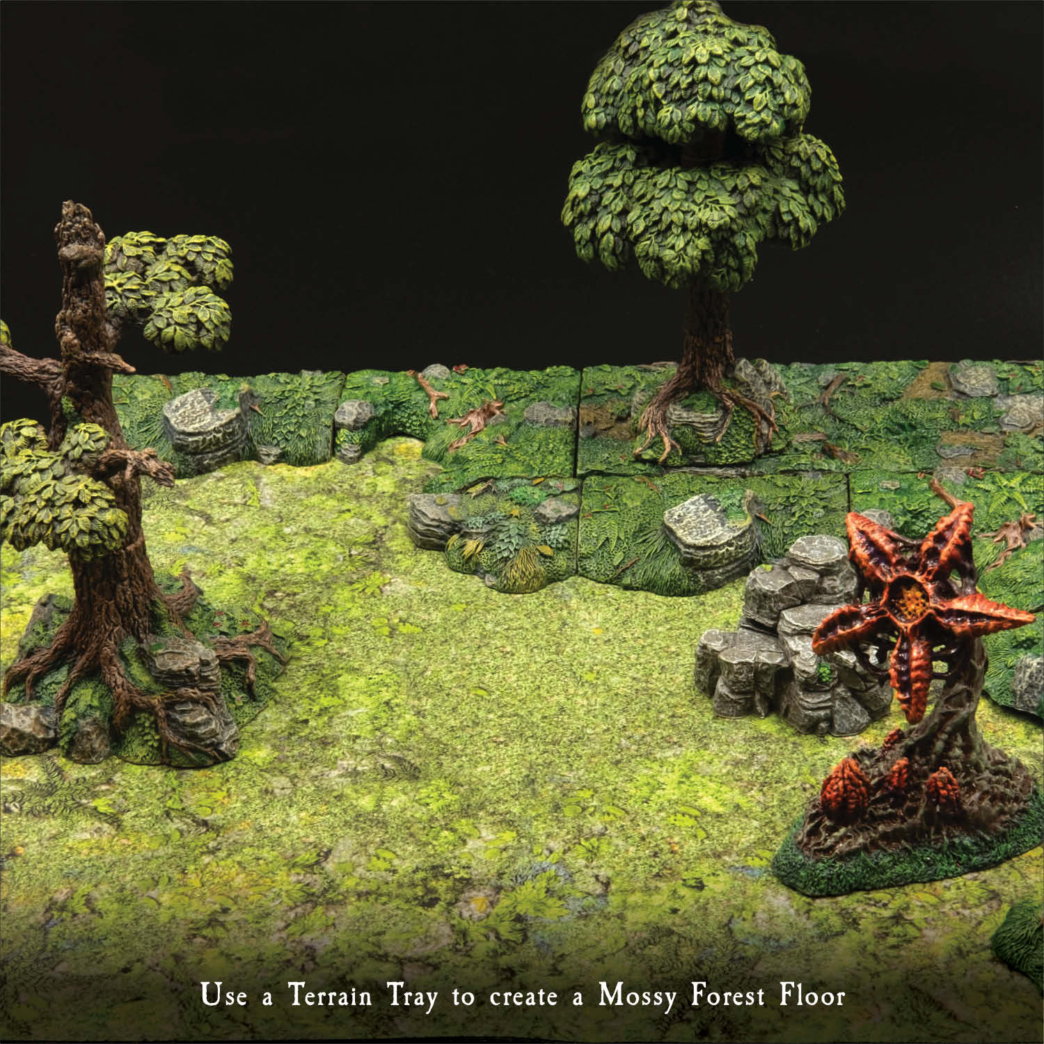 Terrain Tray Single Oversized 12 5/8"x 12 5/8": Forest Clearing/Mossy Forest - Image 2