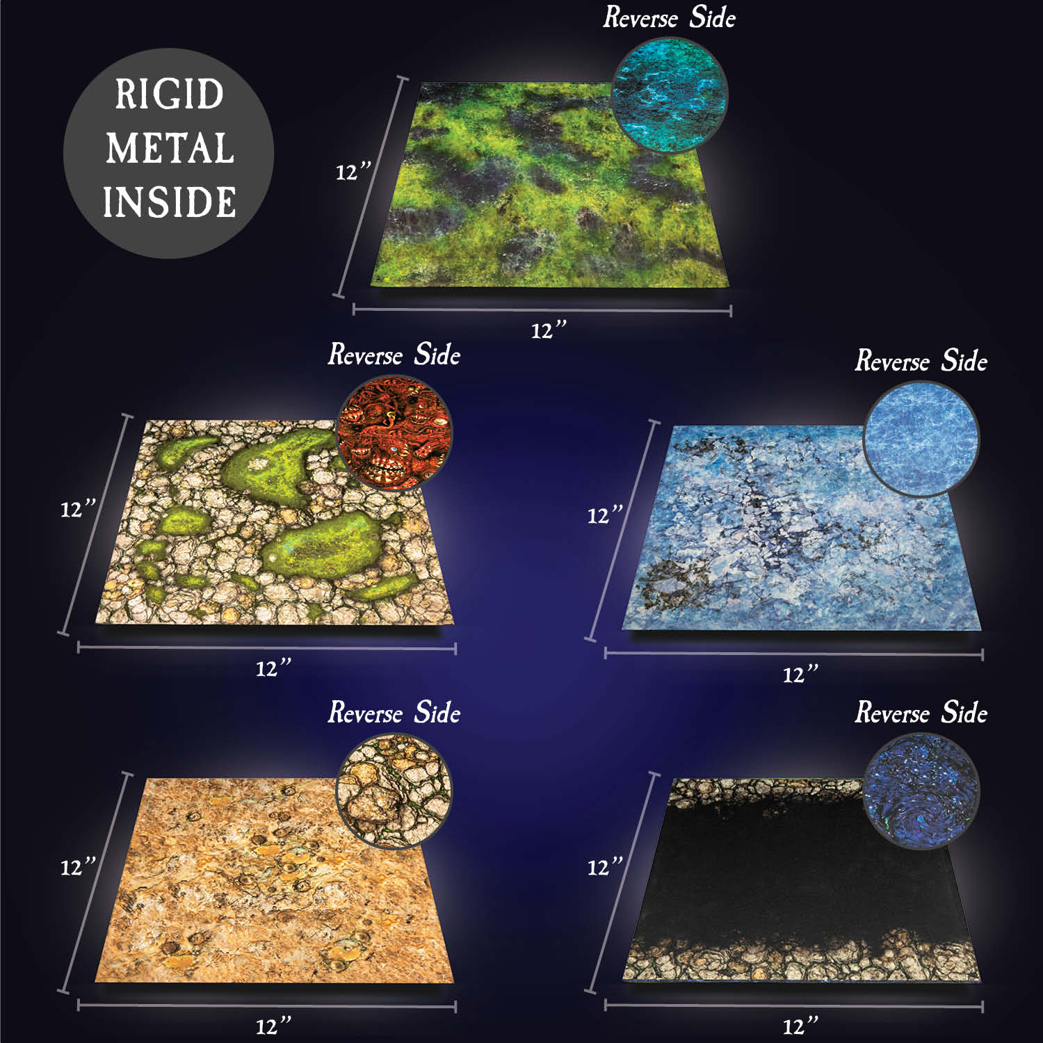 Terrain Trays Five-Pack Hazards 12"x 12"