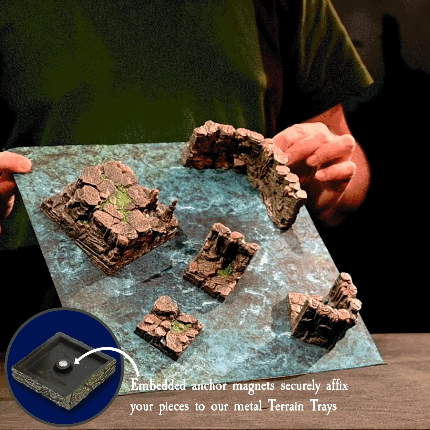 Terrain Trays Three-Pack Multi-Sizes B: Cave Water/Running Water - Image 3