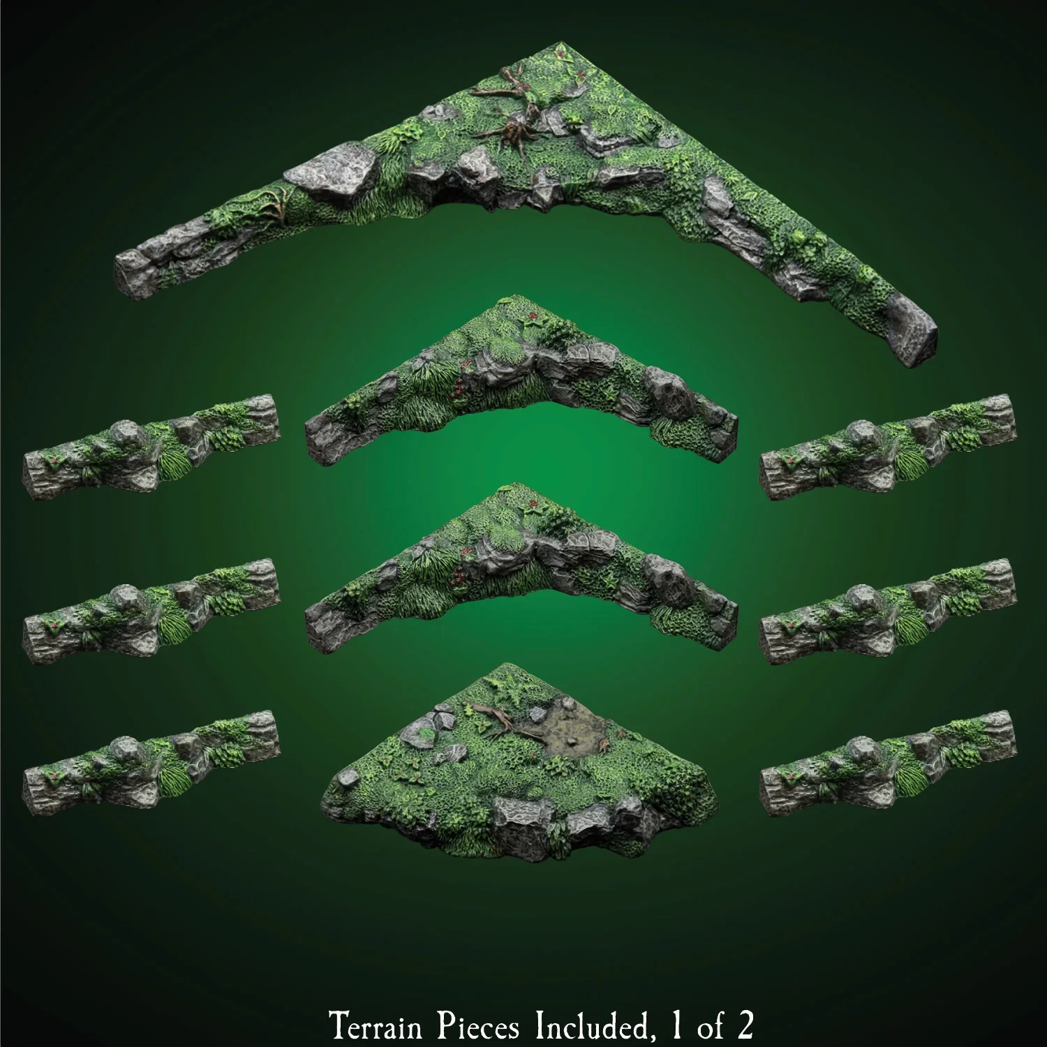 Forest Trifecta Ledges - Escarpment Megapack Companion Pack (Unpainted)