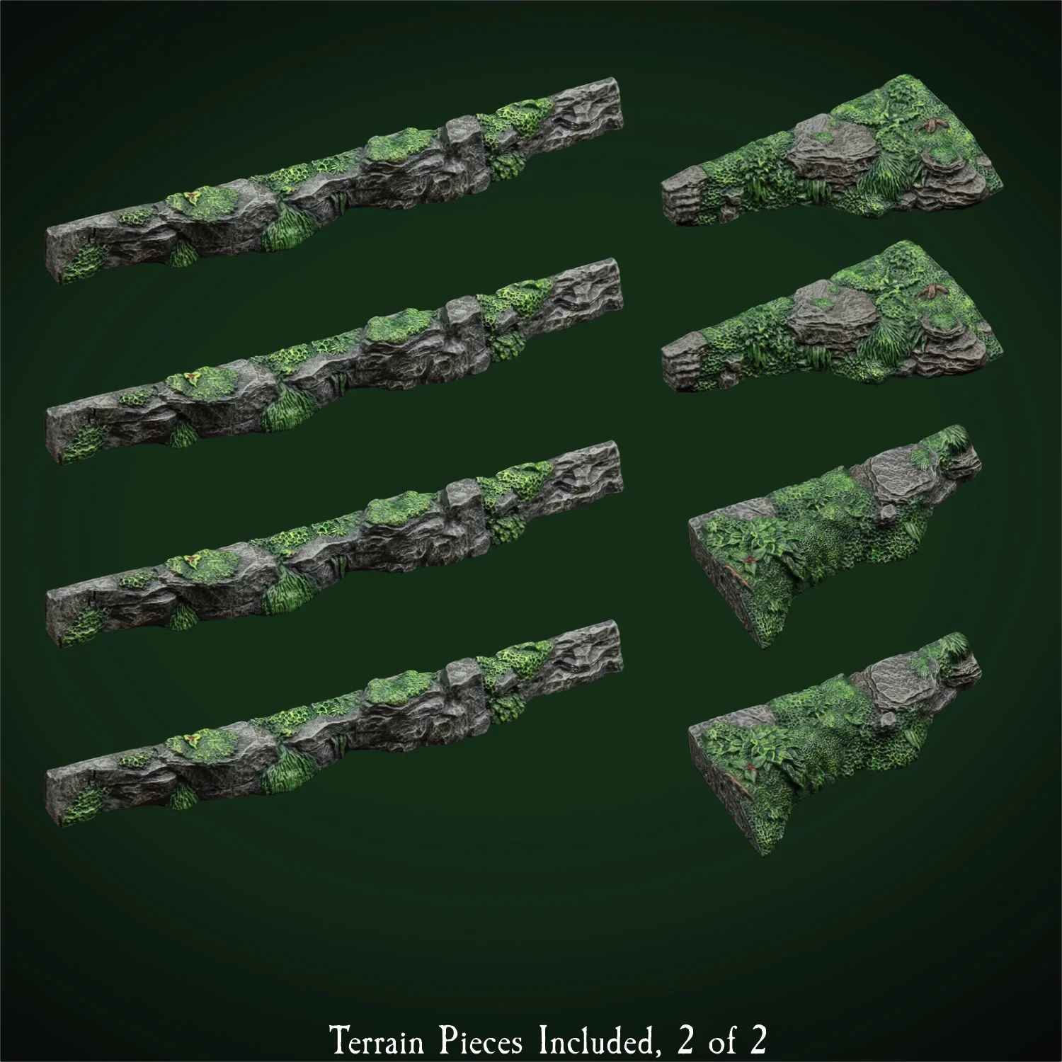 Forest Trifecta Ledges - Escarpment Megapack Companion Pack (Unpainted) - Image 2
