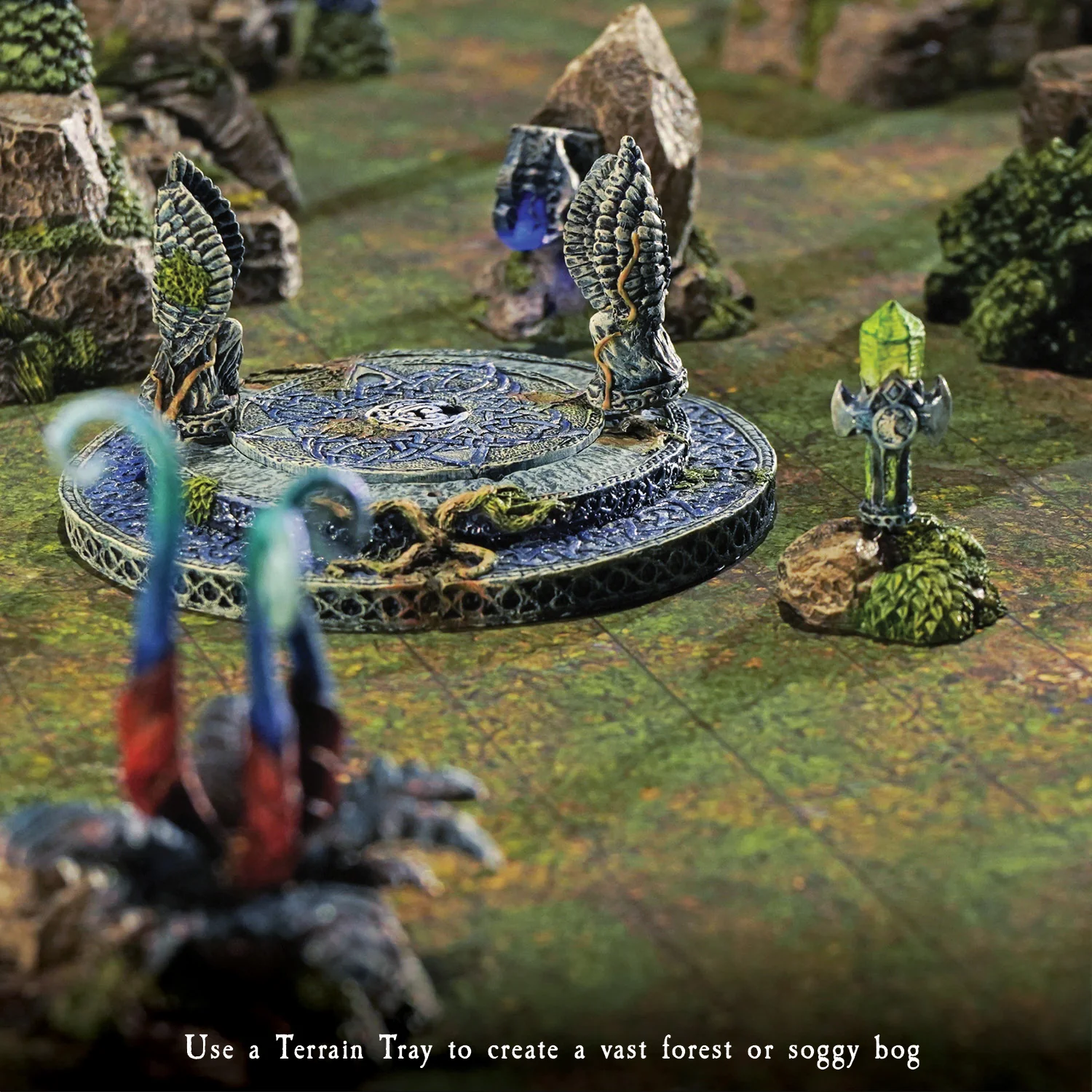 Terrain Tray 12"x12" & 6"x6" Dreadhollow Forest - Multi-pack (w/GRID) - Image 2