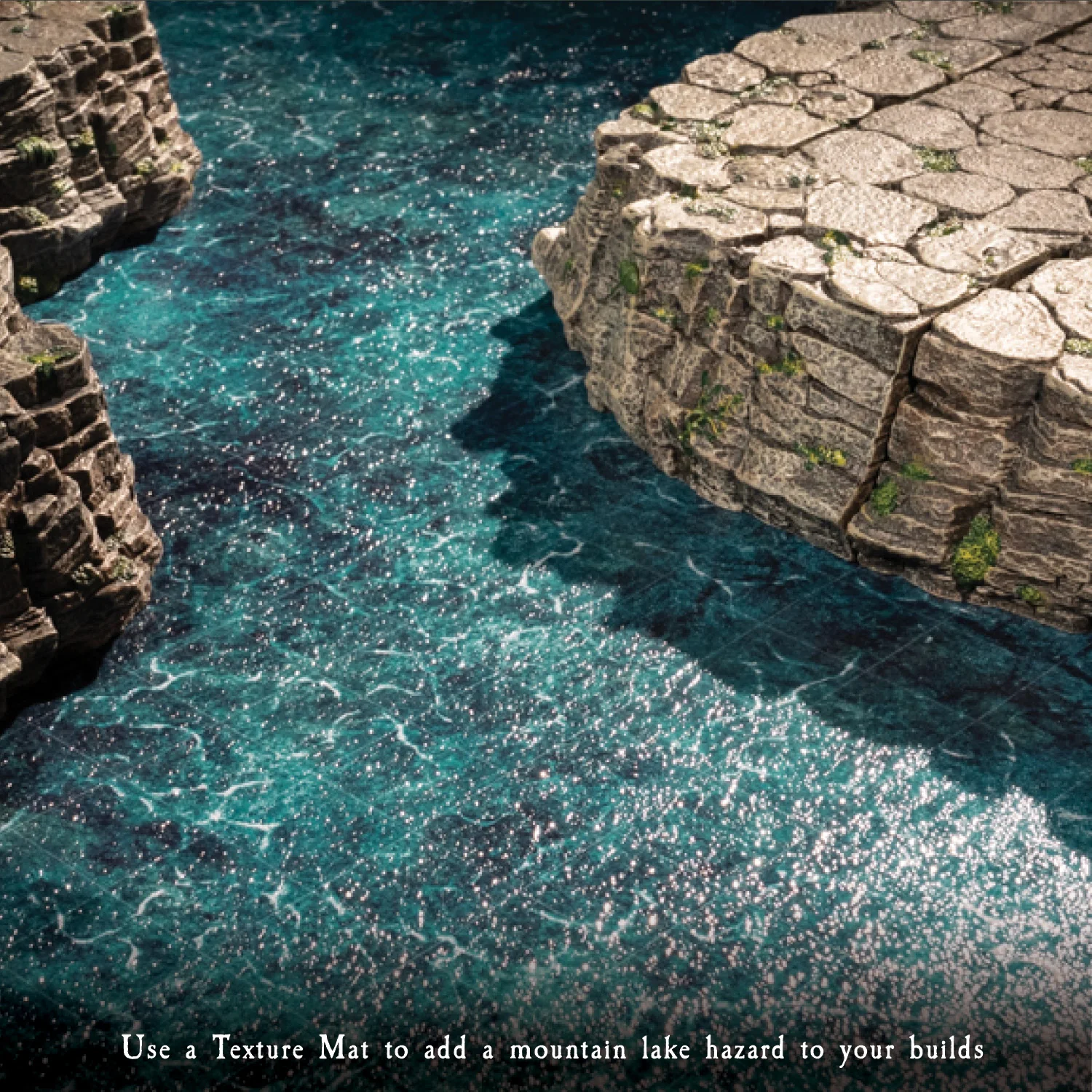 Texture Mat 24"x24" Mountain Lake (w/Grid) - Image 2
