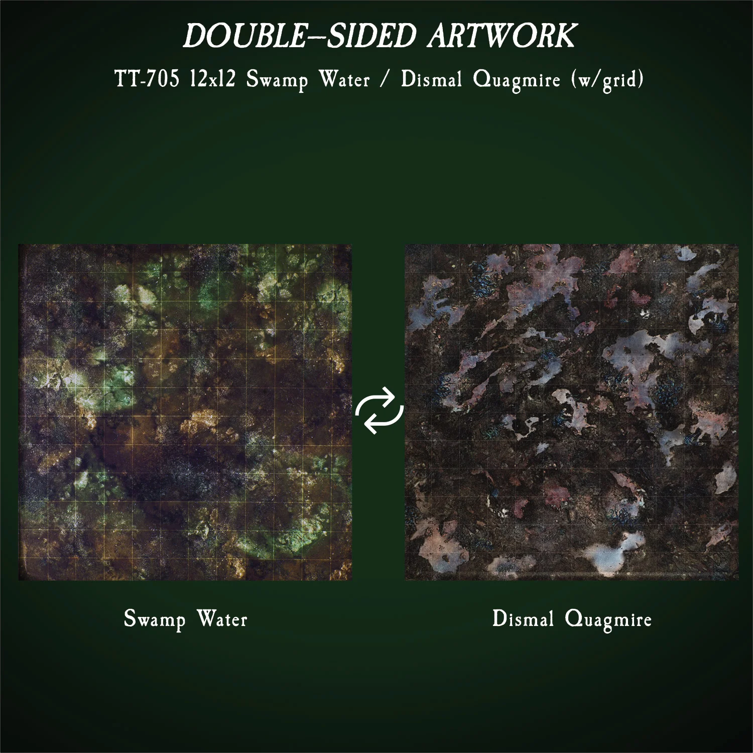 Terrain Trays 12"x12" & 6"x6" Swamp Water - Multi-pack (w/GRID) - Image 3