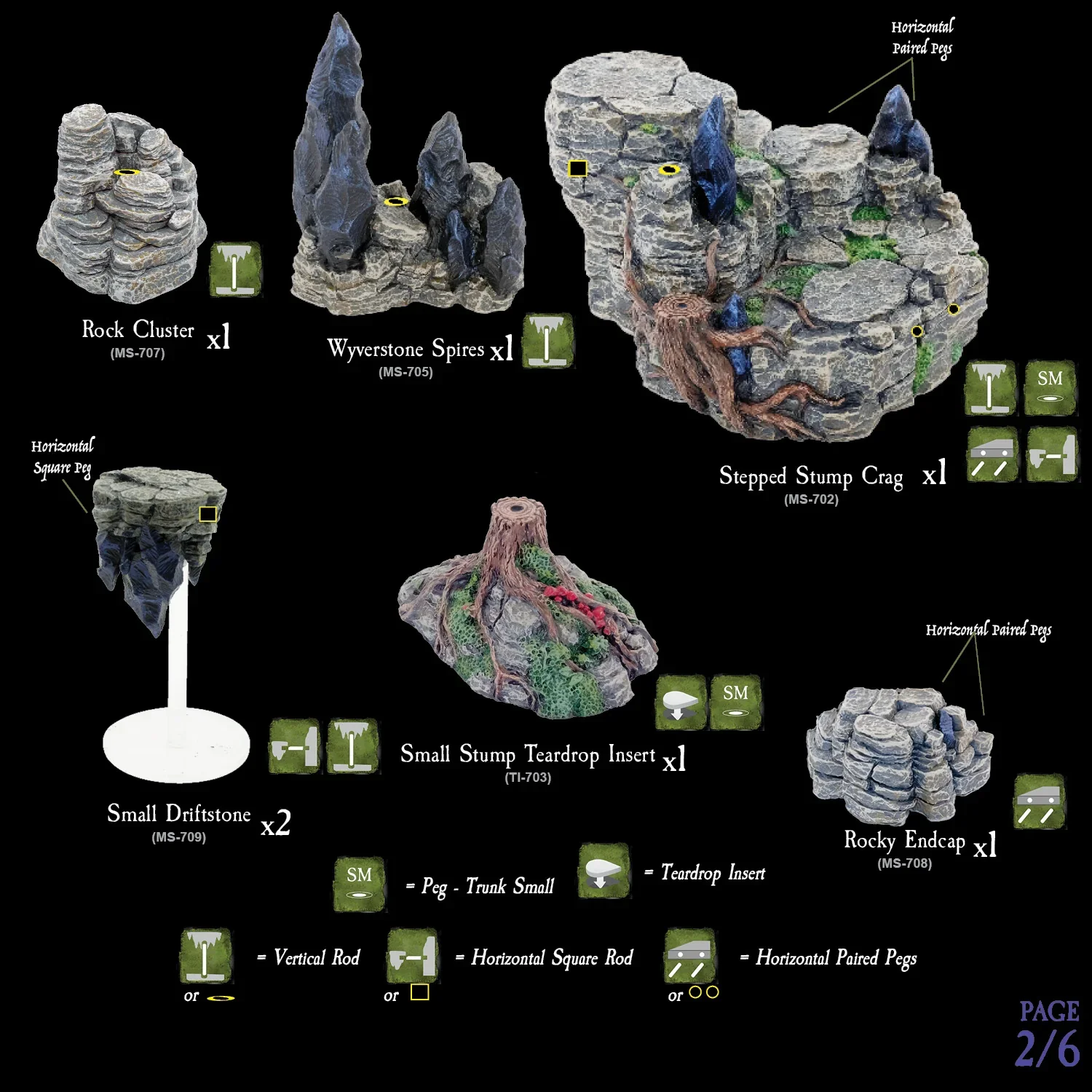 Mountain Wargame Scatter (Unpainted) - Image 2