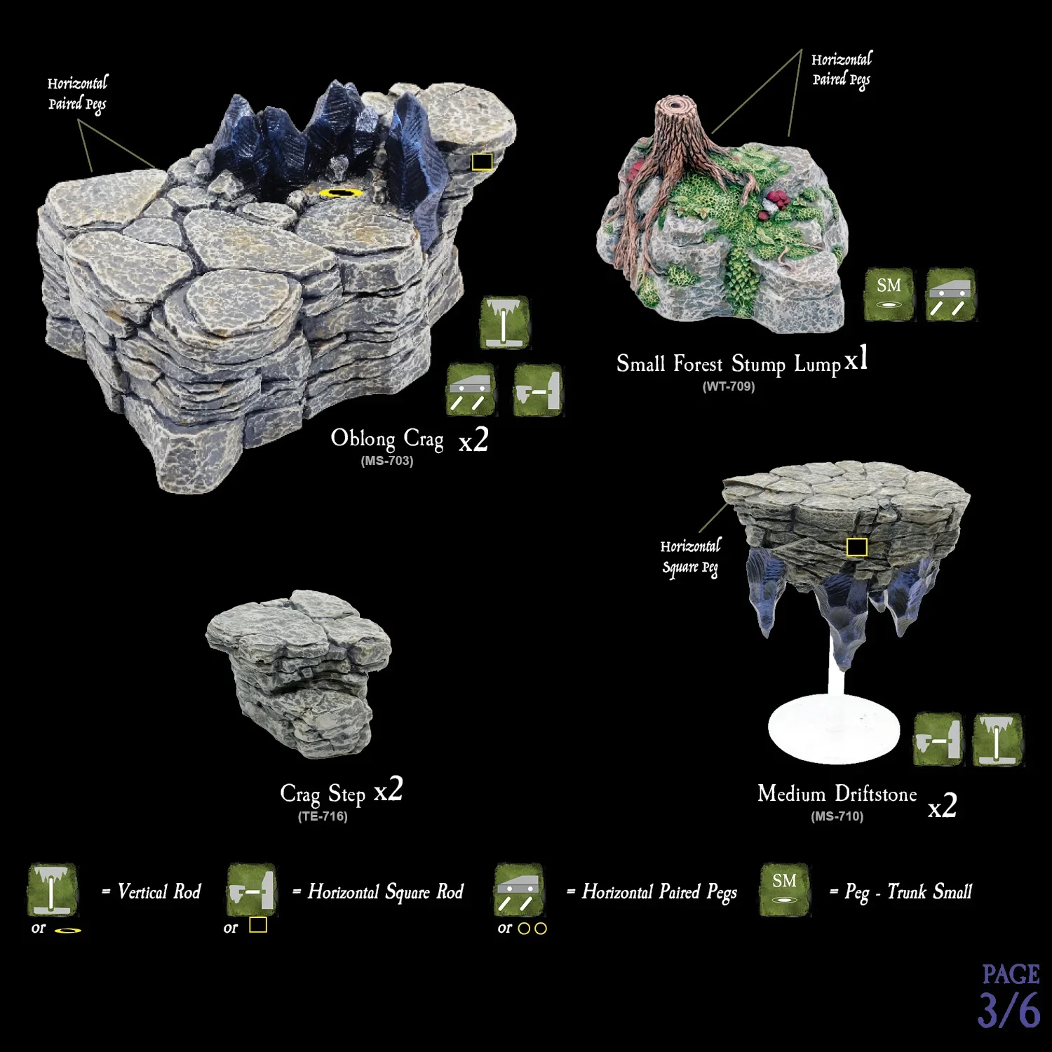 Mountain Wargame Scatter (Unpainted) - Image 3
