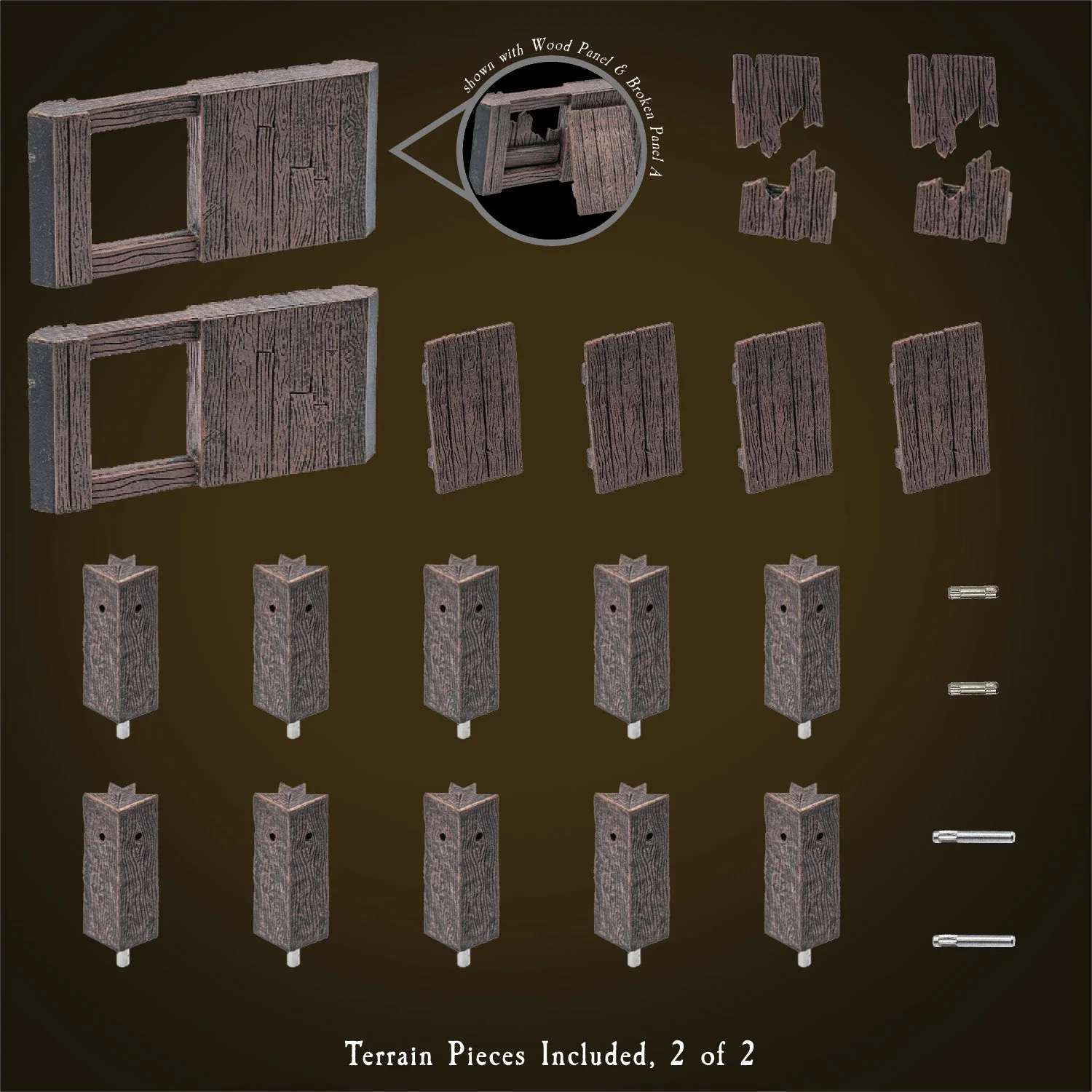 Rustic Wood Core - Dockside Walls & Posts (Painted) - Image 2