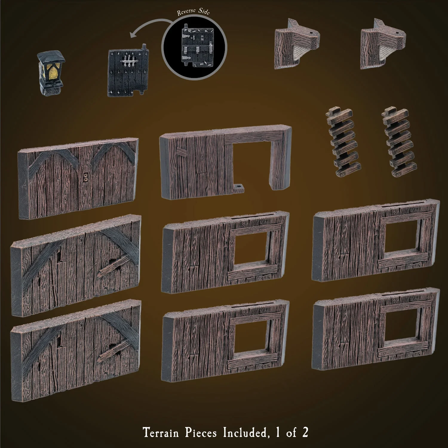 Rustic Wood Core - Fortified Walls & Posts (Painted)