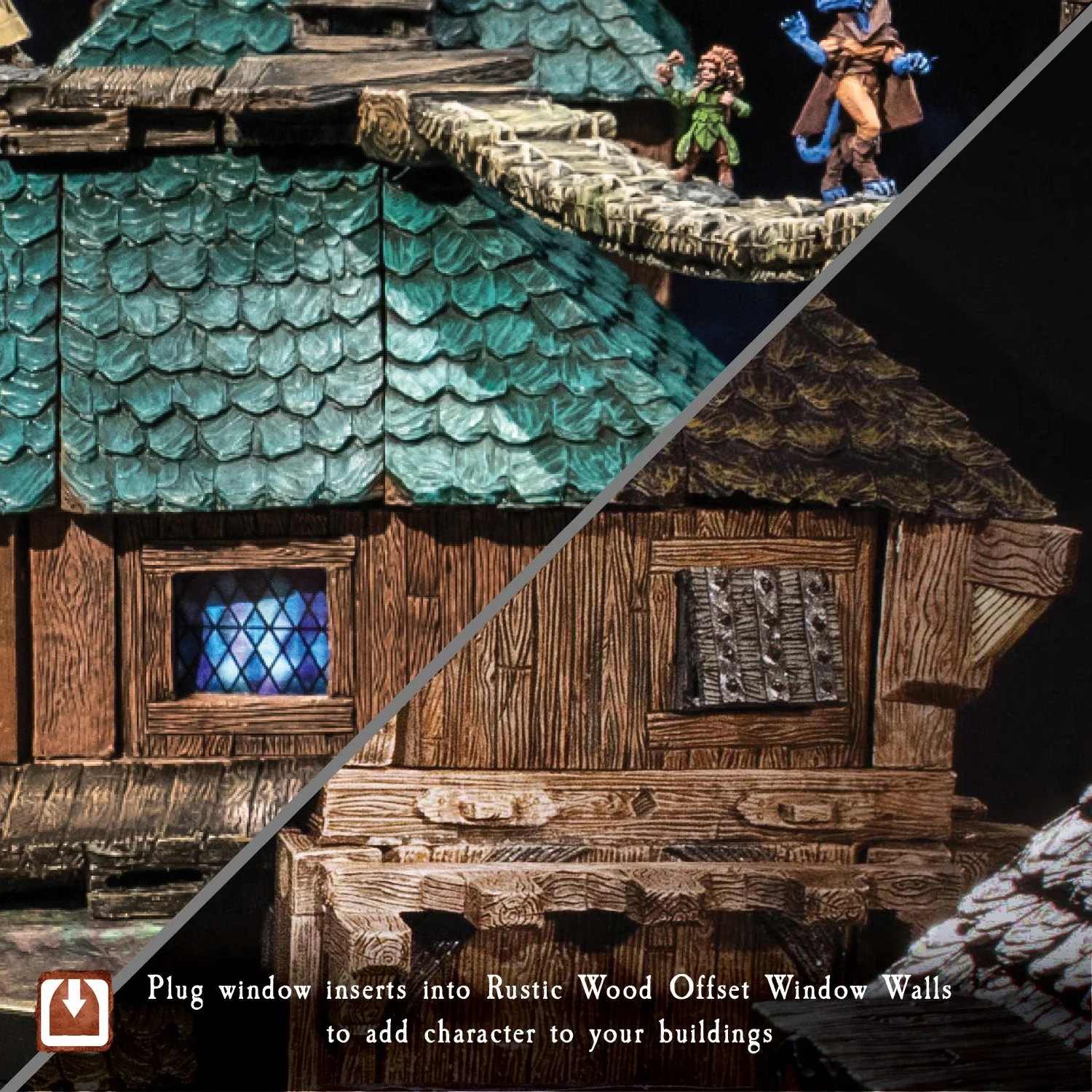 Rustic Wood - Double High Walls & Posts (Unpainted) - Image 5