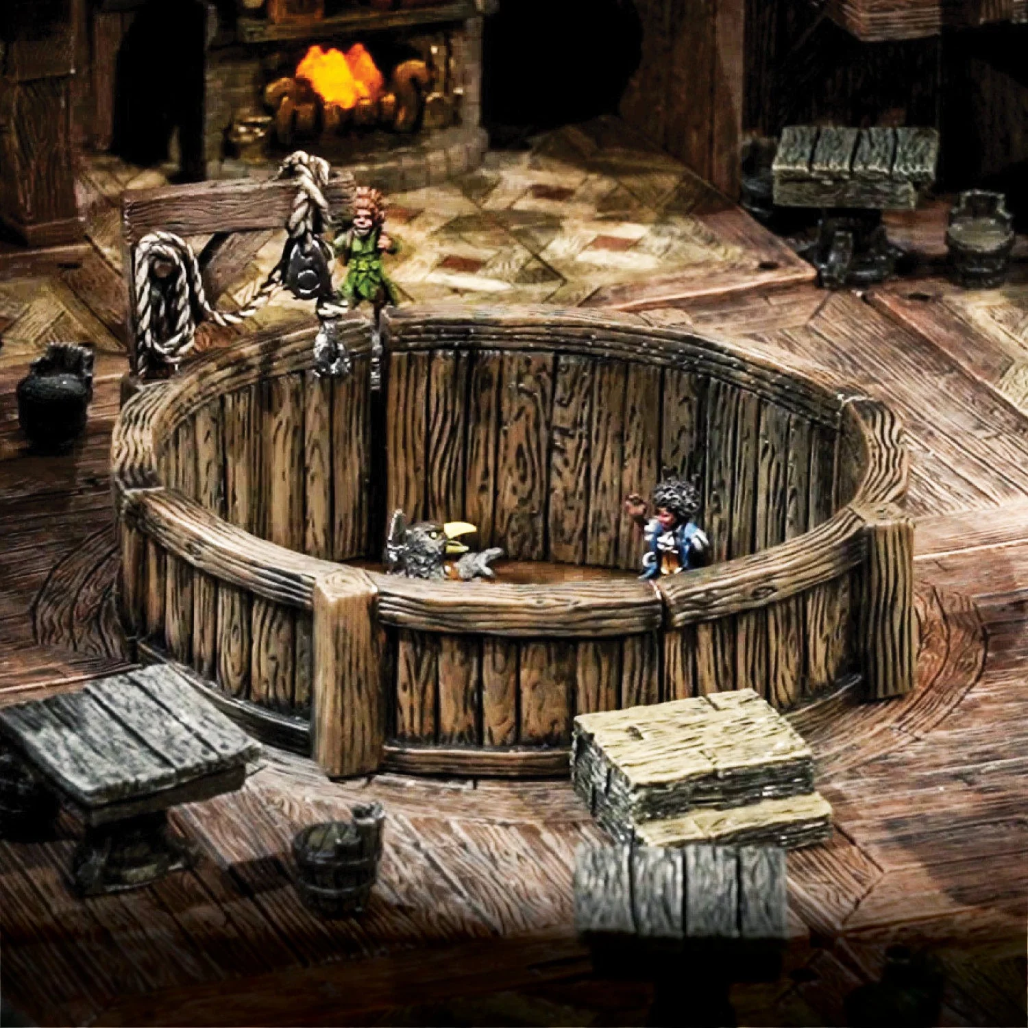 Rustic Wood - Curved 4x4 Floors (Unpainted) - Image 3