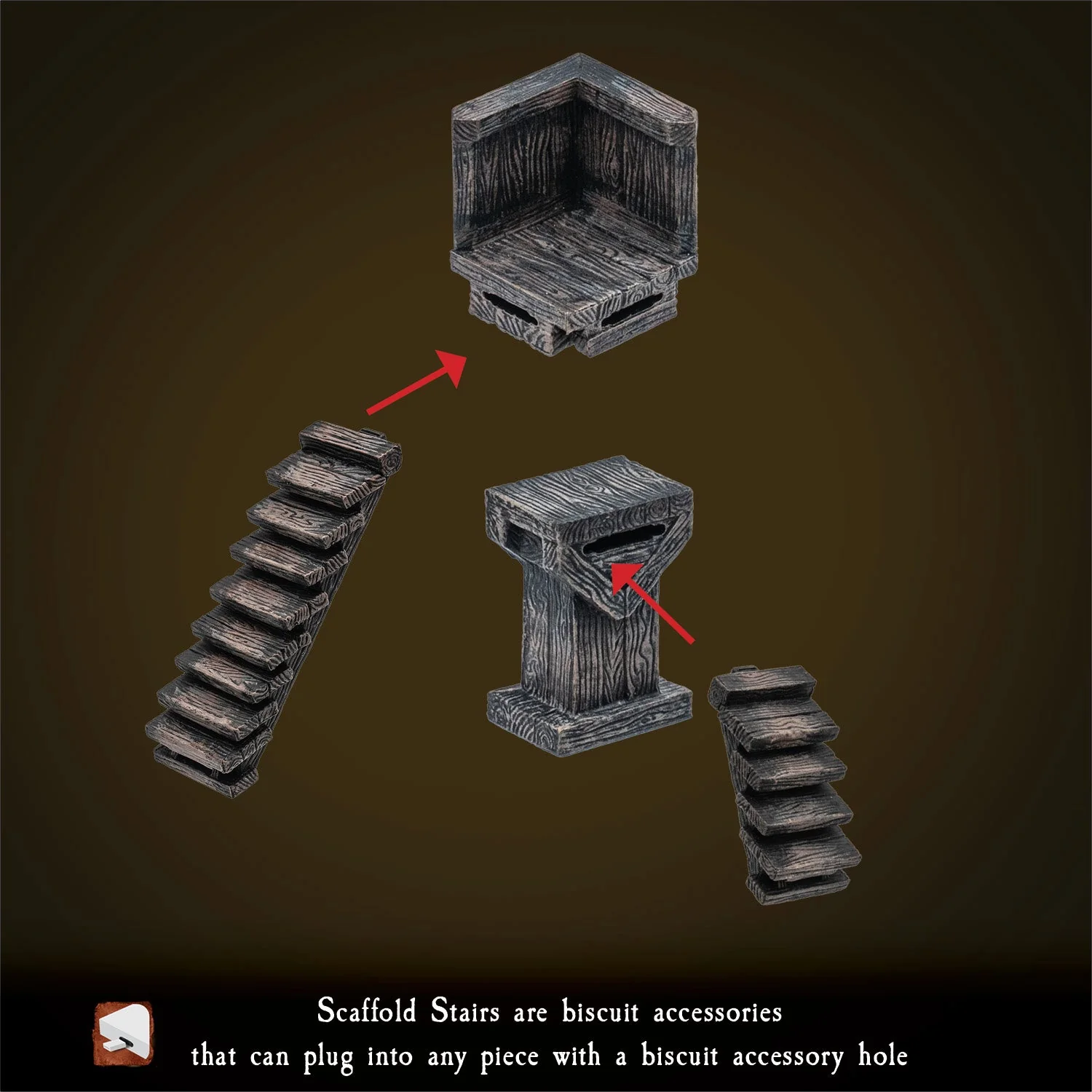 Wooden Stairs Pack (Painted) - Image 2