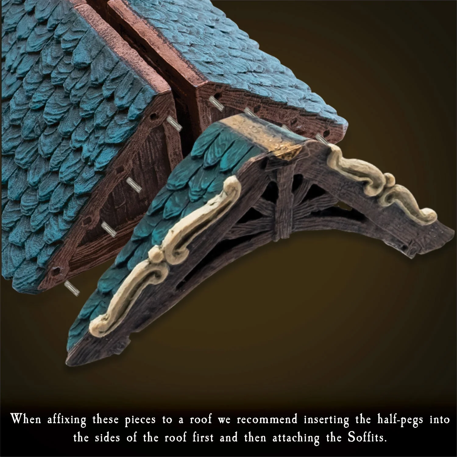 Modular Roof - Rustic Rake Soffits - Green (Painted) - Image 2