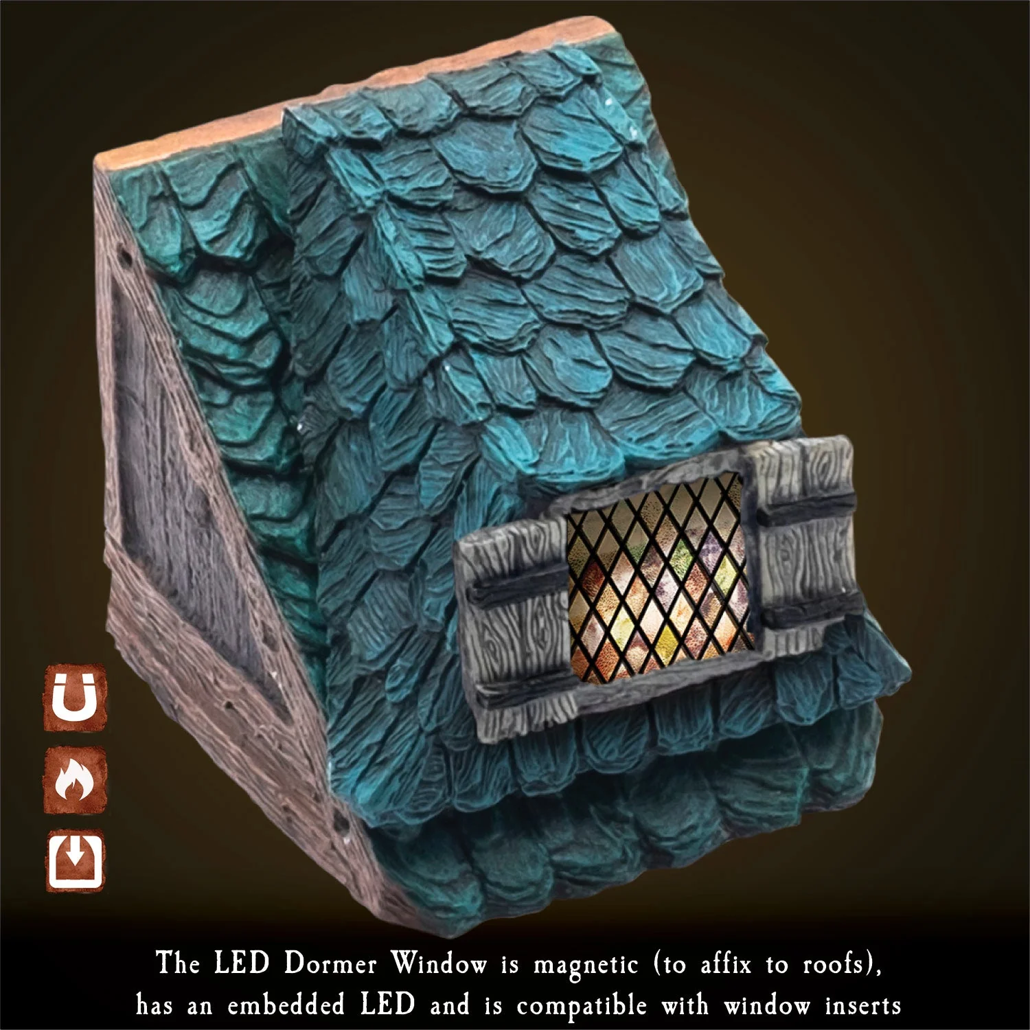 LED Dormer Windows - Green (Painted) - Image 2