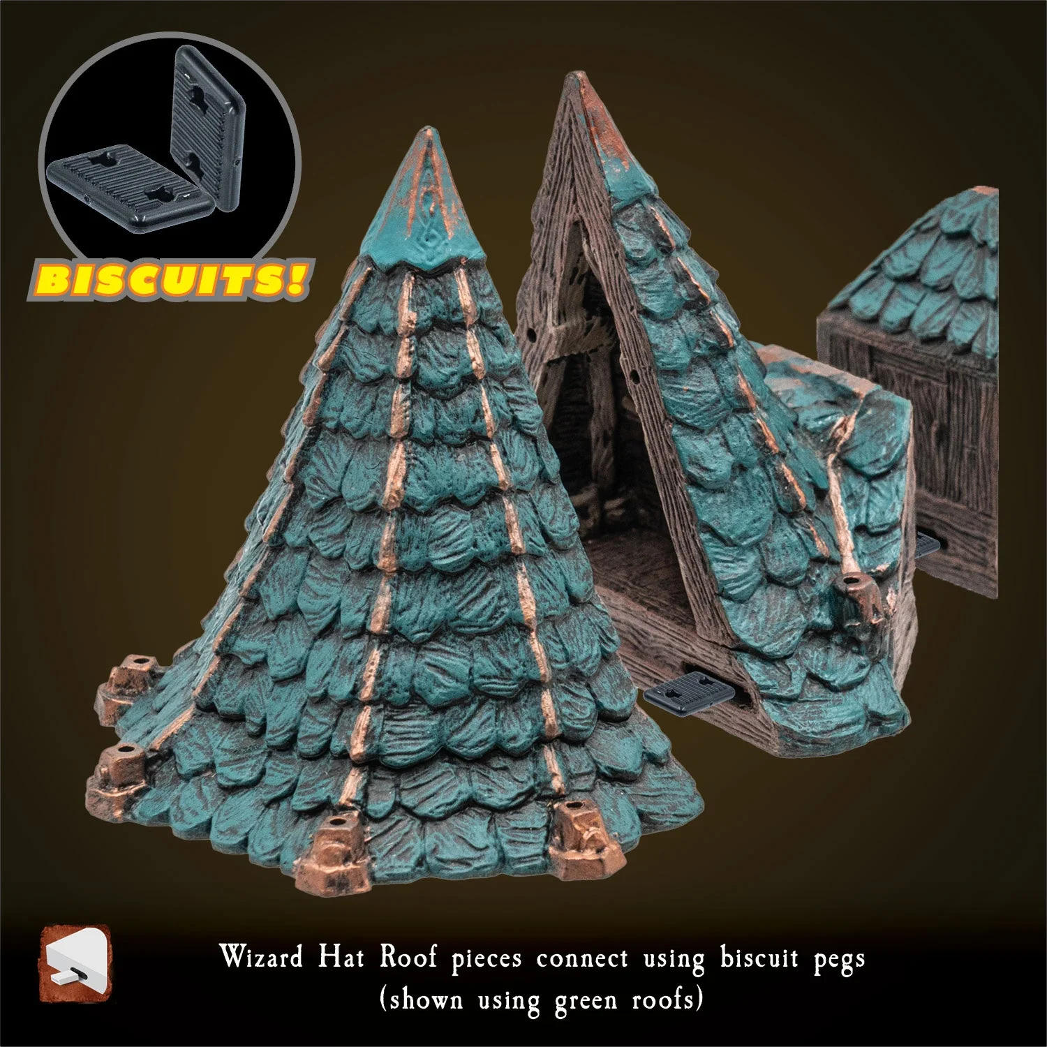 Wizard Hat Roof - Dark (Painted) - Image 2