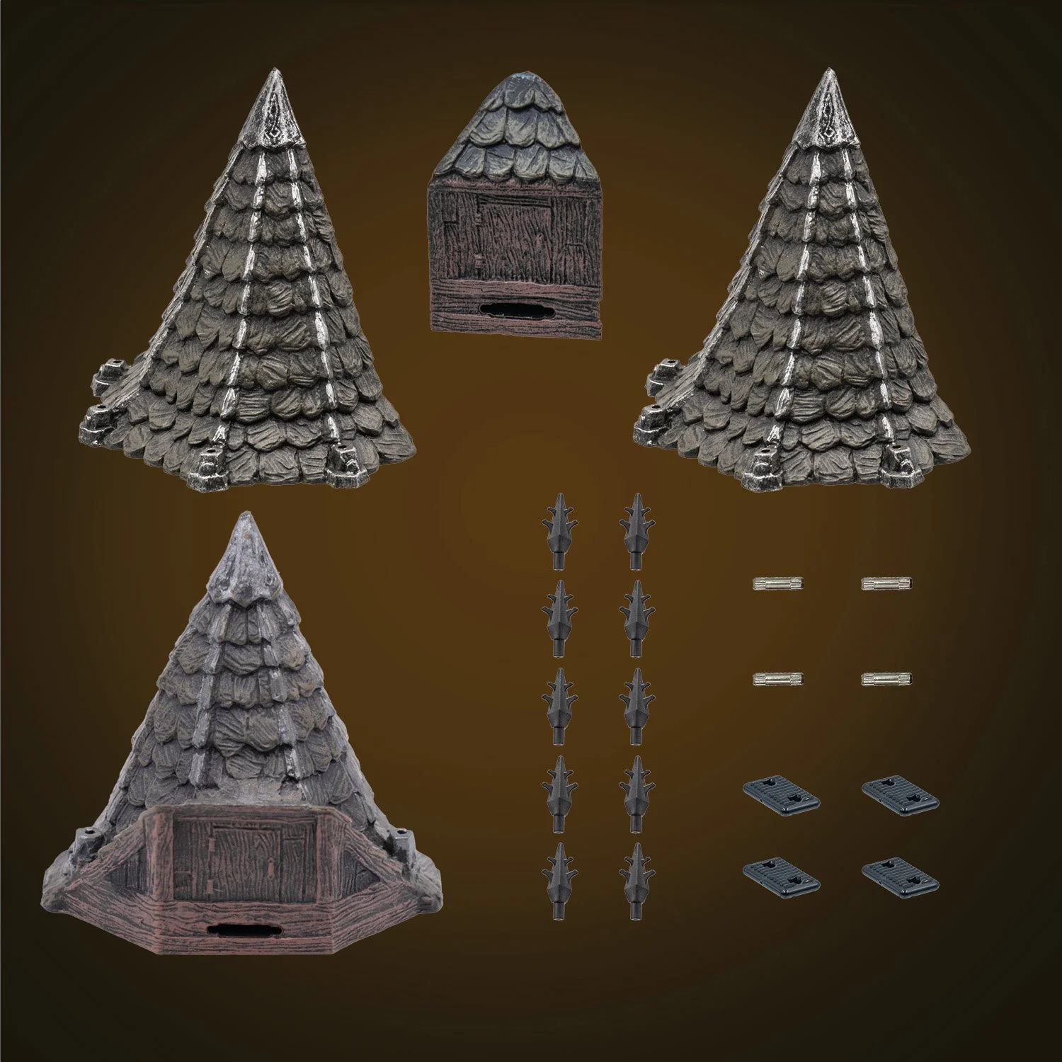 Wizard Hat Roof - Dark (Unpainted)