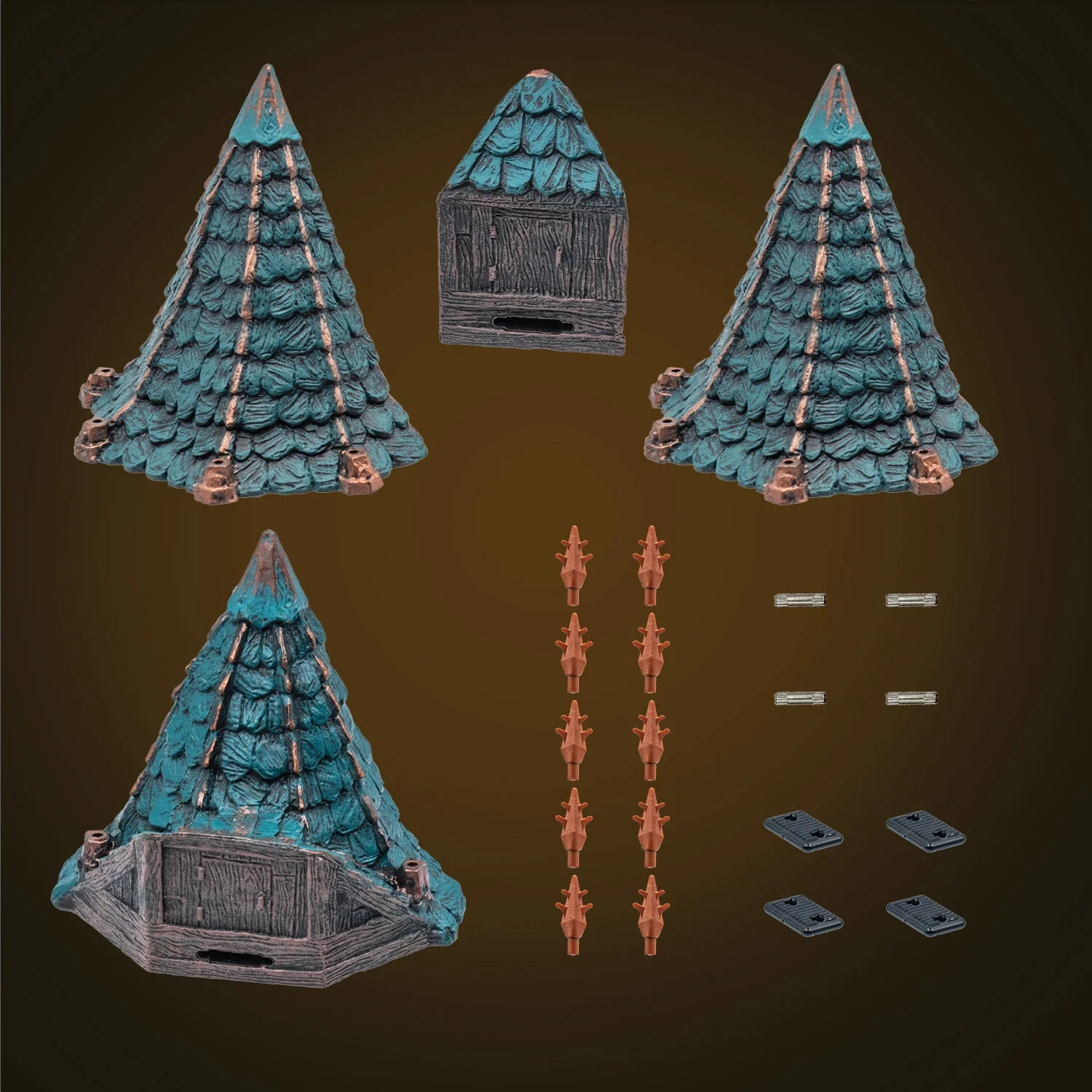 Wizard Hat Roof - Green (Painted)