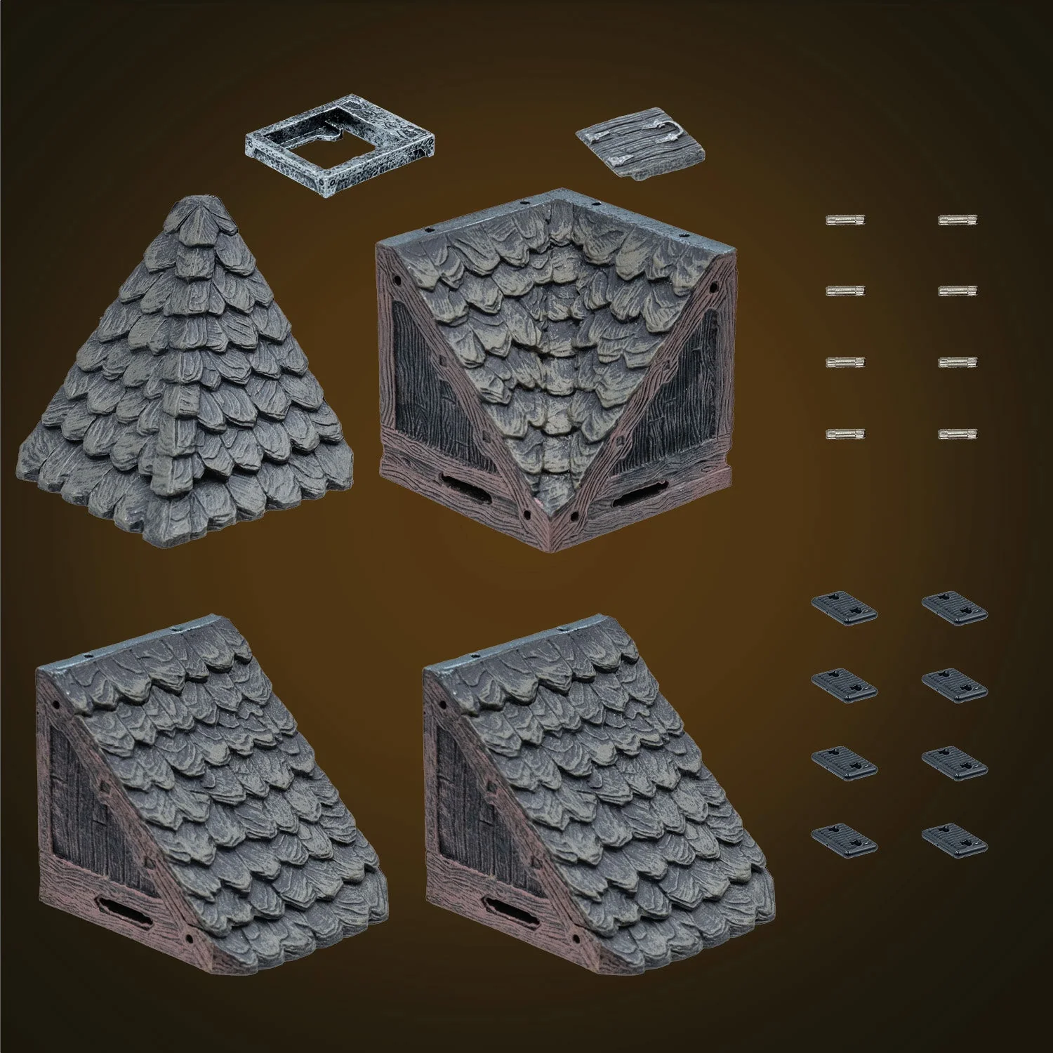 Modular Roof - Right Angle Junction - Dark (Painted)