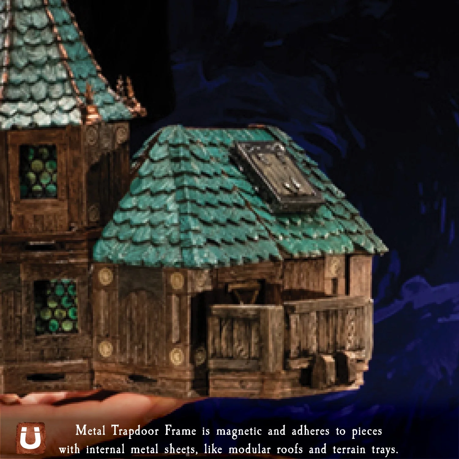 Modular Roof - Right Angle Junction - Dark (Painted) - Image 5