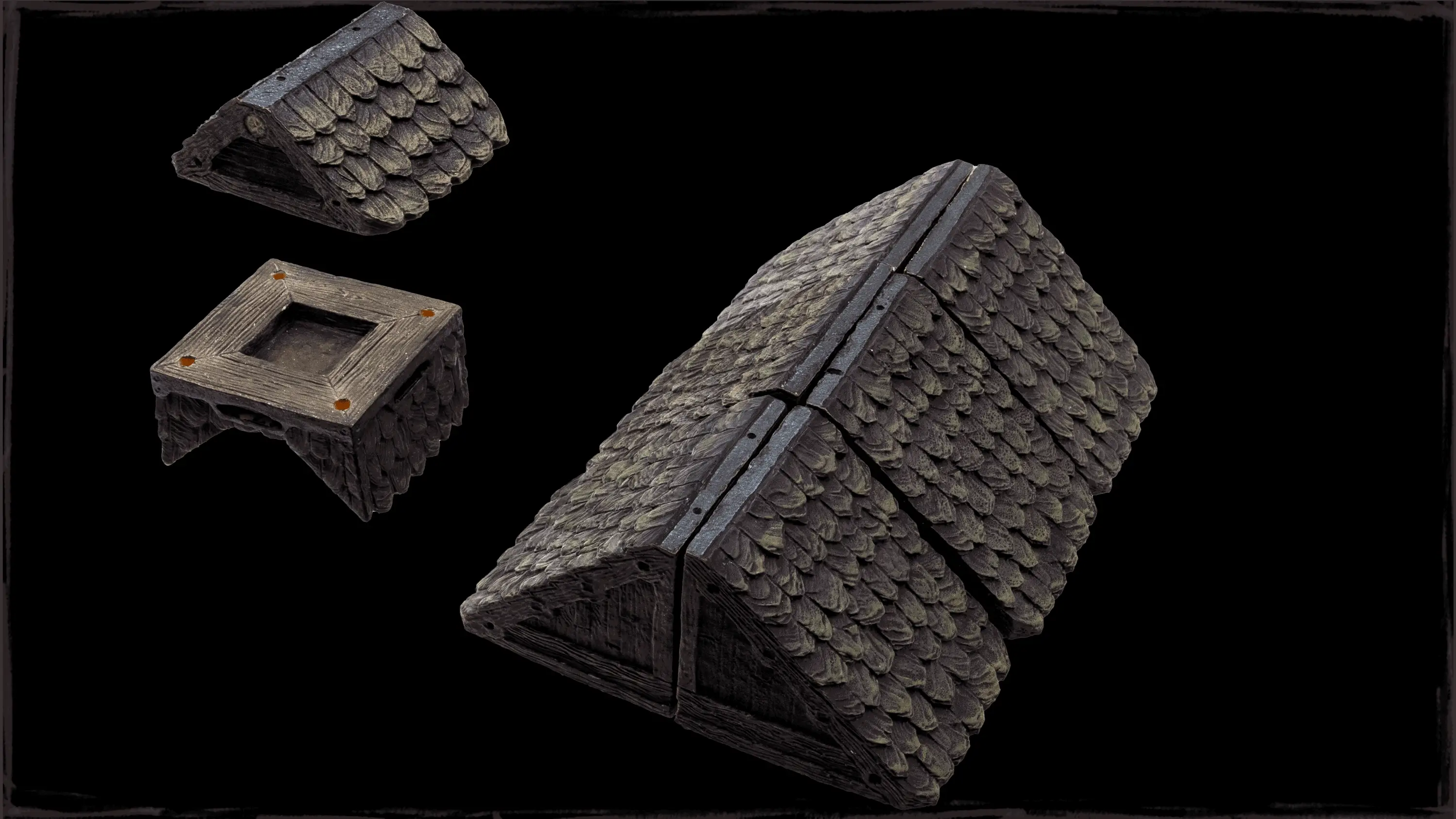 Modular Roof - Short Peak & Soffit - Dark (Painted) - Image 5