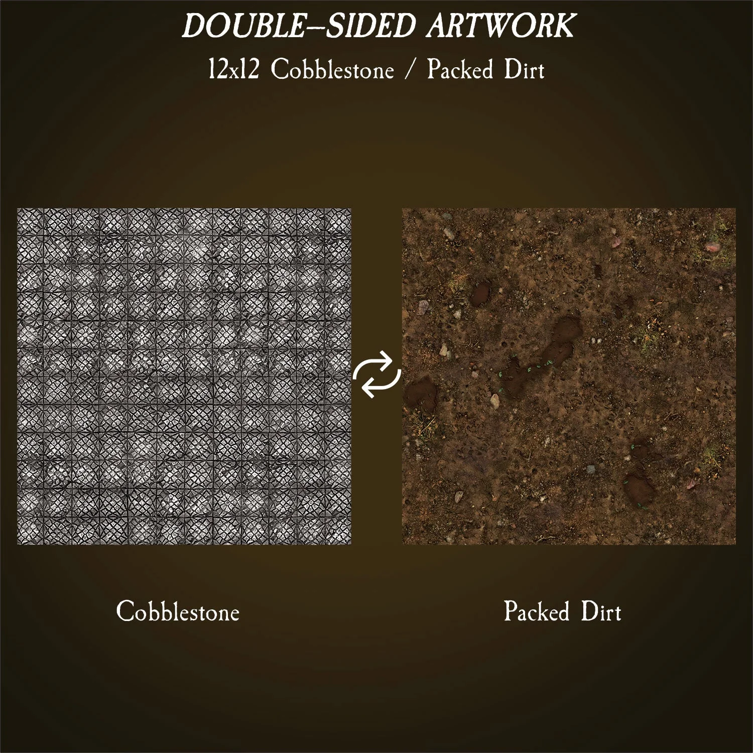 Terrain Tray Single 12"x12": Cobblestone/Packed Dirt - Image 2