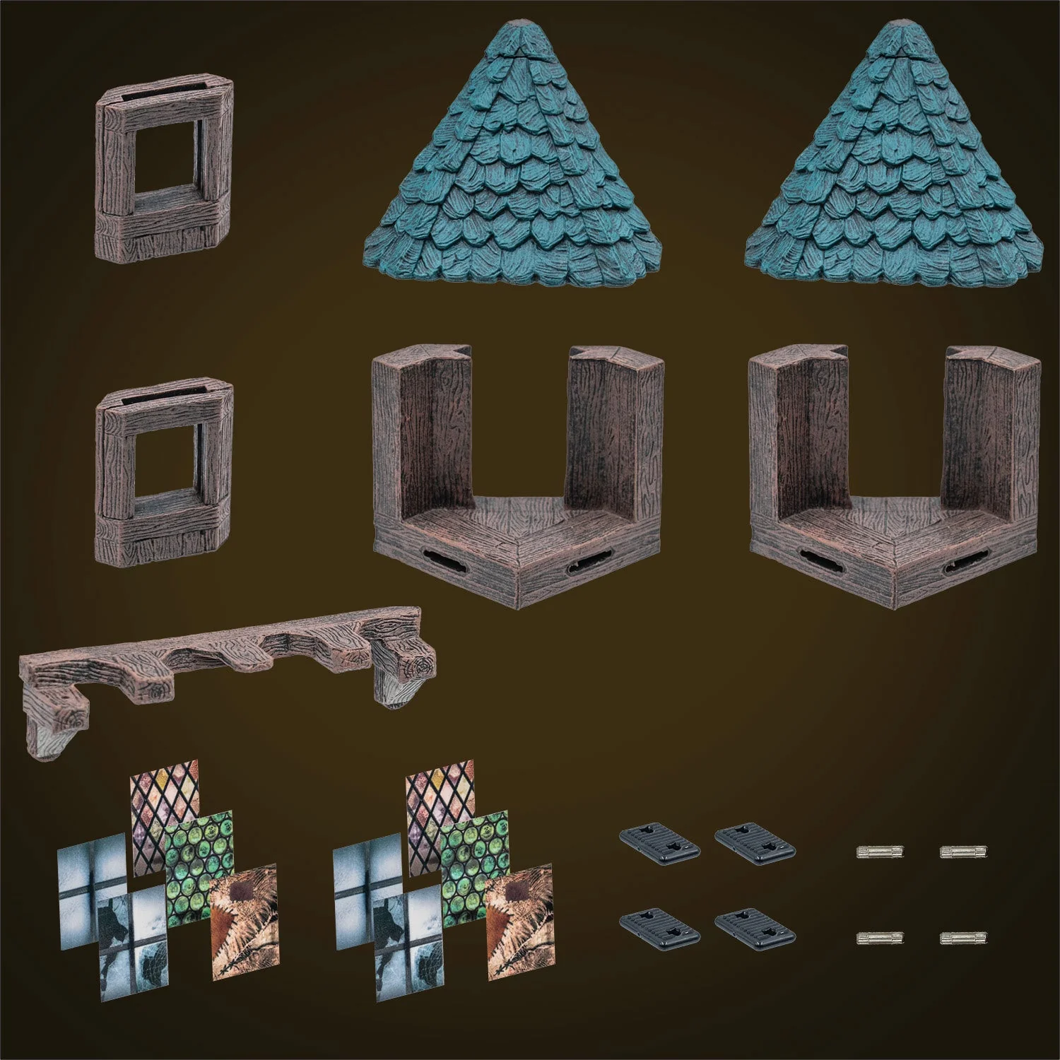 Rustic Wood - The Poet's Nook w/ Green Roof (Unpainted) - Image 2
