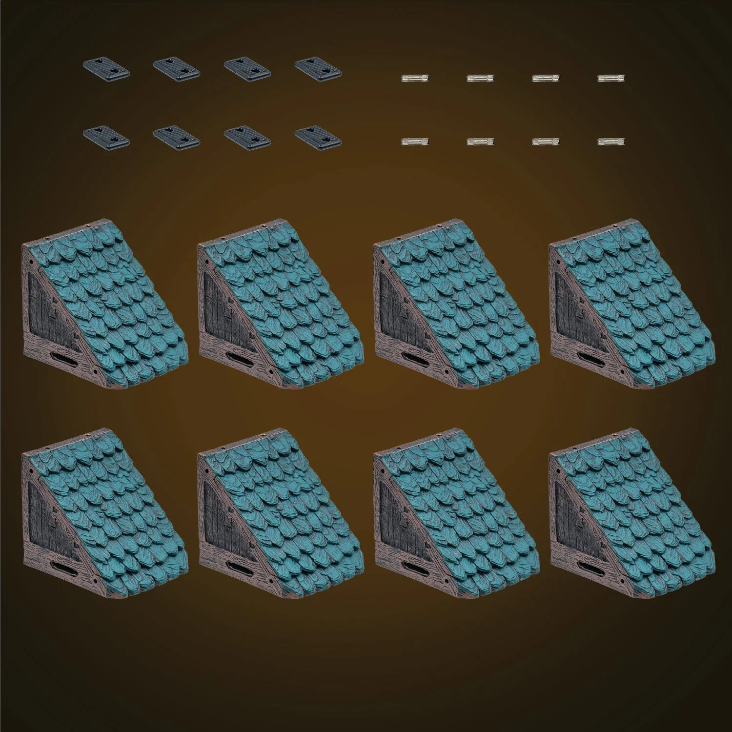 Modular Roof - Straight Roof - Green (Painted)
