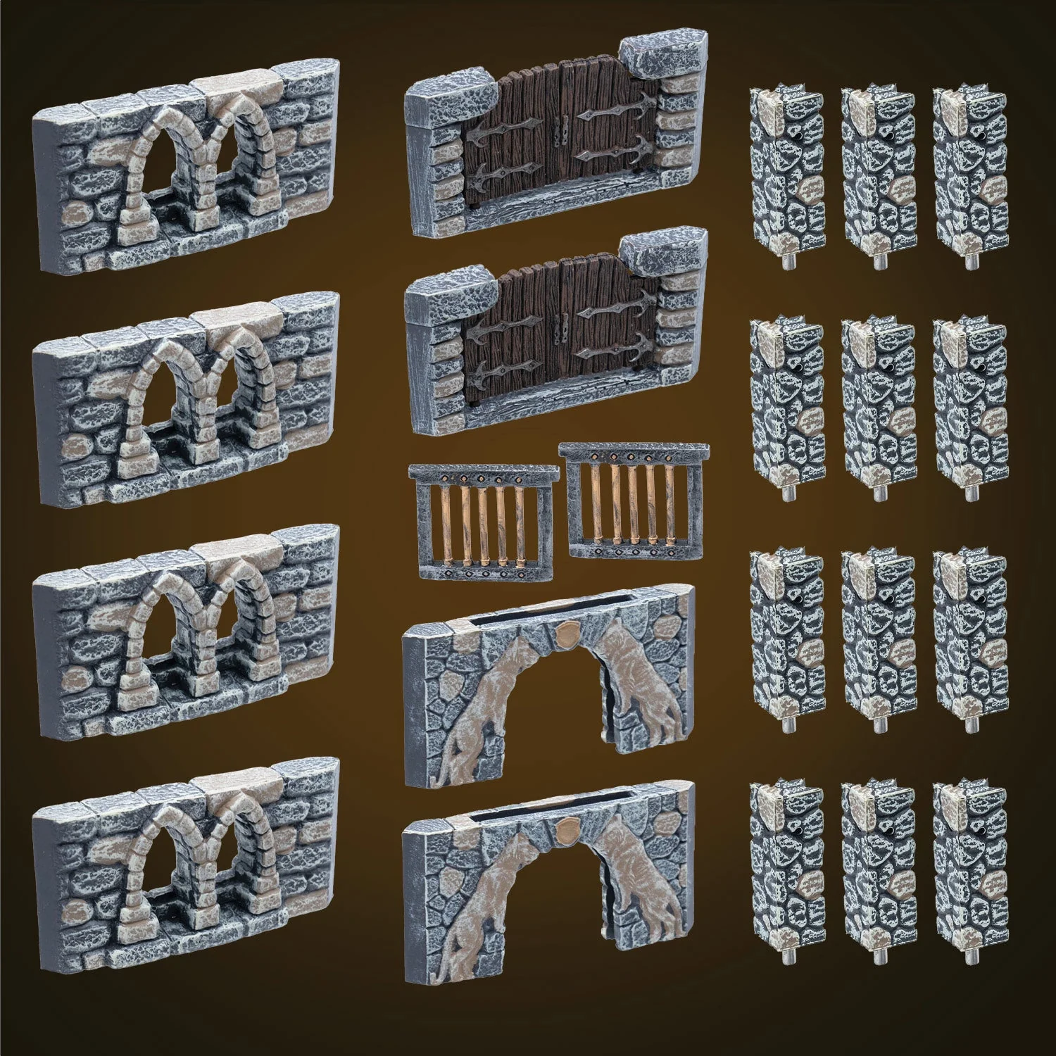 Fieldstone Core - Cathedral Walls & Posts (Painted)