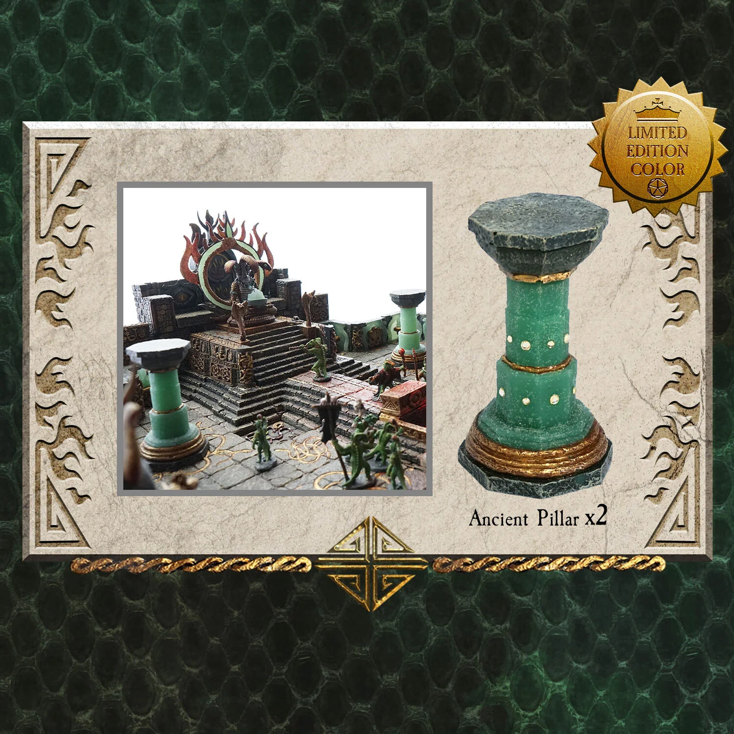 Ancient Pillars -- Jade Limited Edition, Set of 2 (Unpainted)
