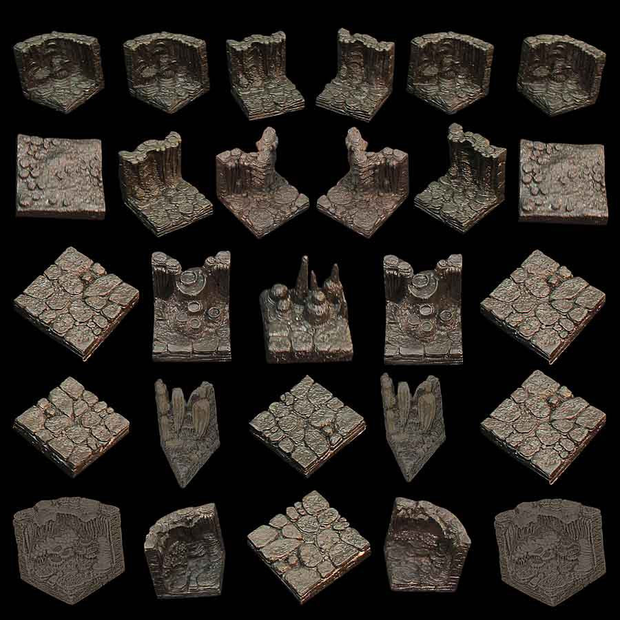 Cavern Set - Varied Walls and Floors (Unpainted)