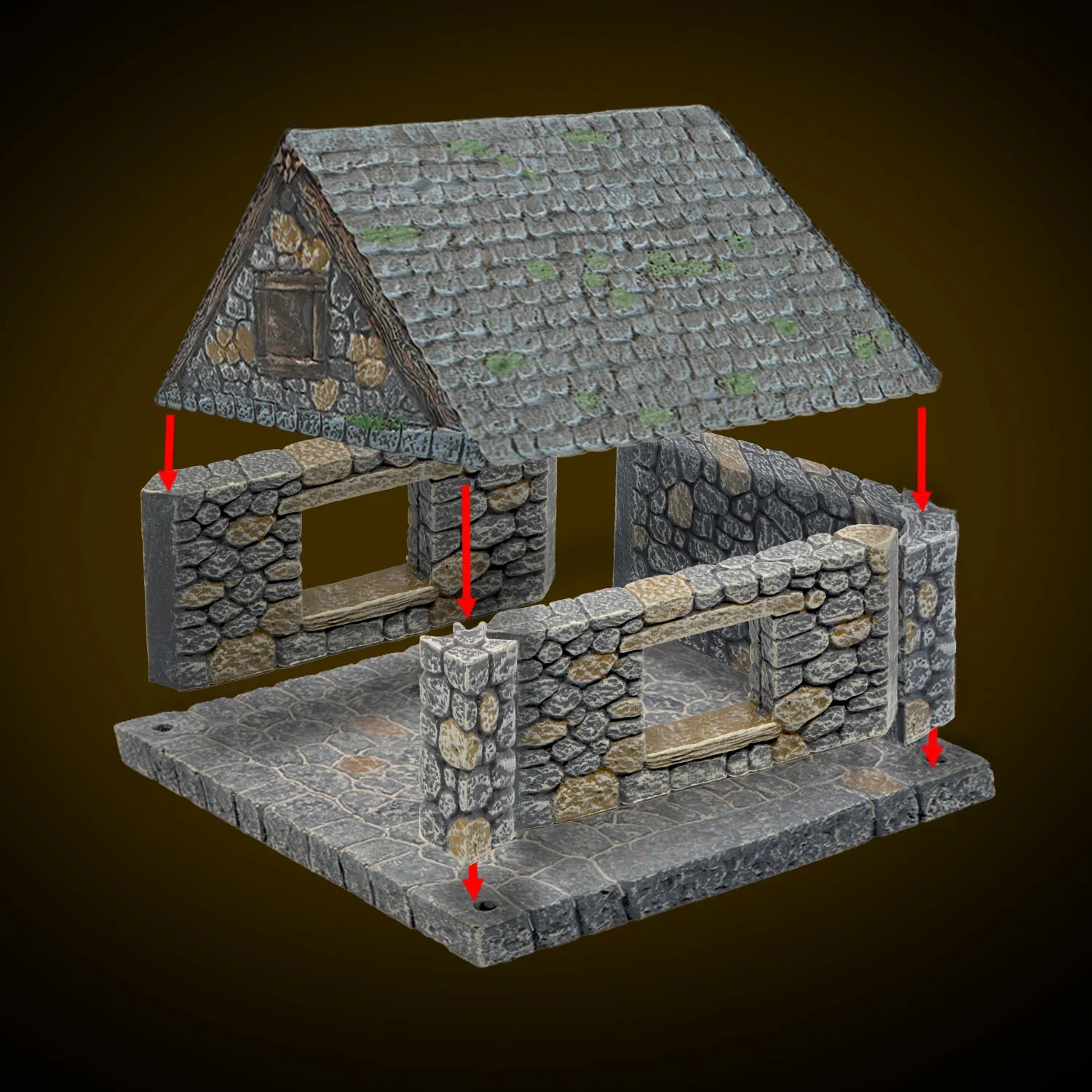 Cottage Set - Stone (Unpainted) - Image 3
