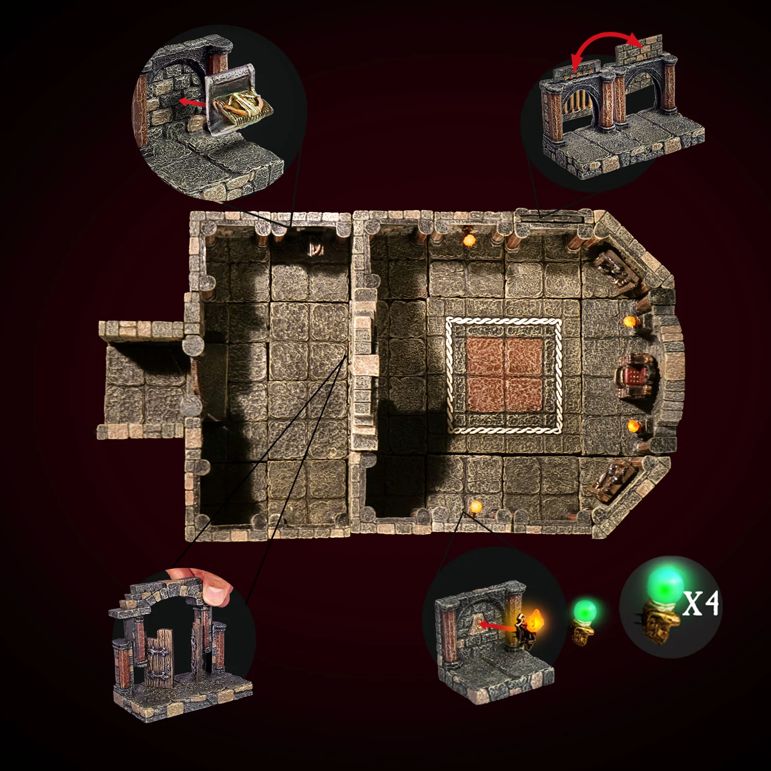 Deluxe Starter Set - Zaltar's Gameroom (Encounter 1) NO ANCHOR MAGNETS (Painted) - Image 2
