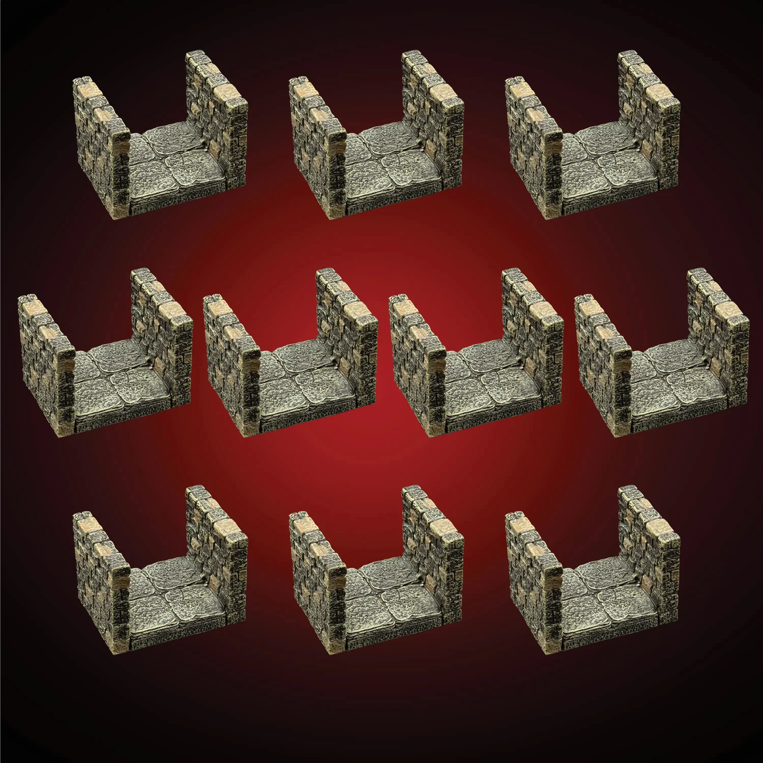Dungeon Passage Pack #1/Flat Edge (Painted)