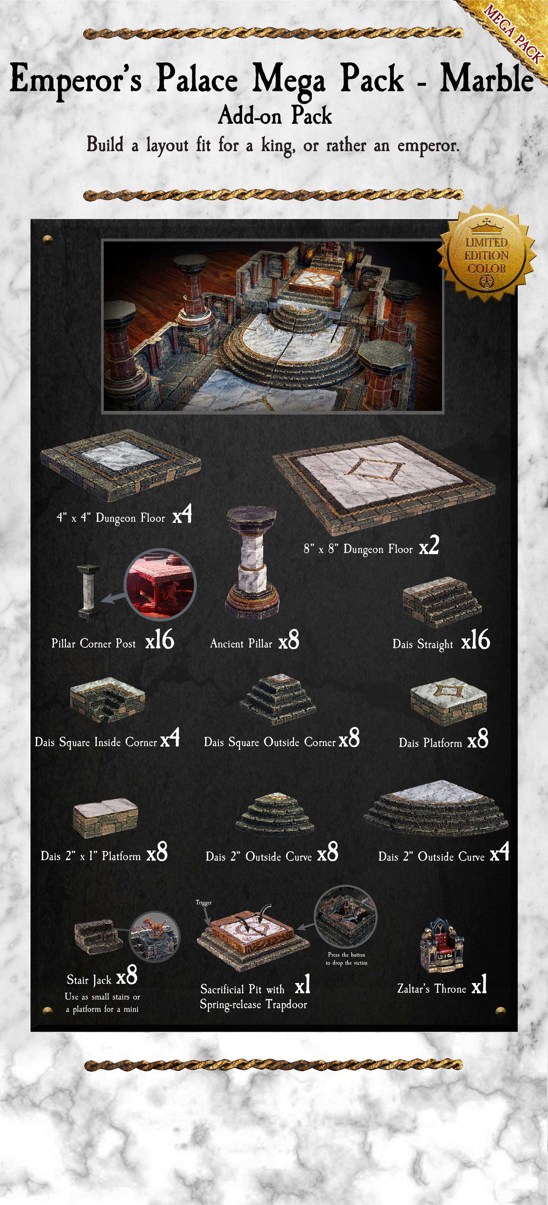 Emperor's Palace Mega Pack - Marble (Painted) (Limited Edition) NO ANCHOR MAGNETS