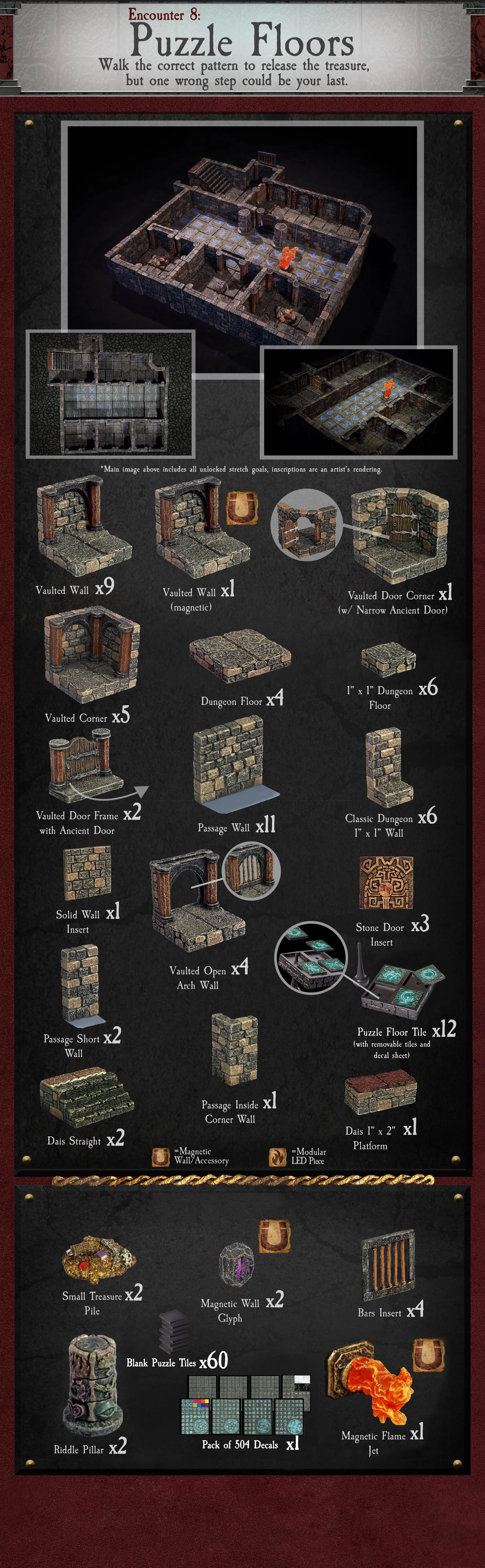 Encounter 08: Puzzle Floor Room (Unpainted) (NO anchor magnets)