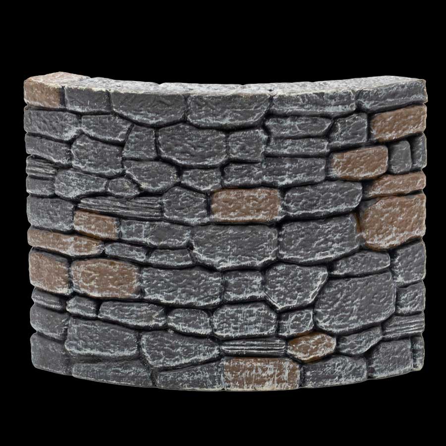 4" Tower Narrow Solid Wall  (Painted)