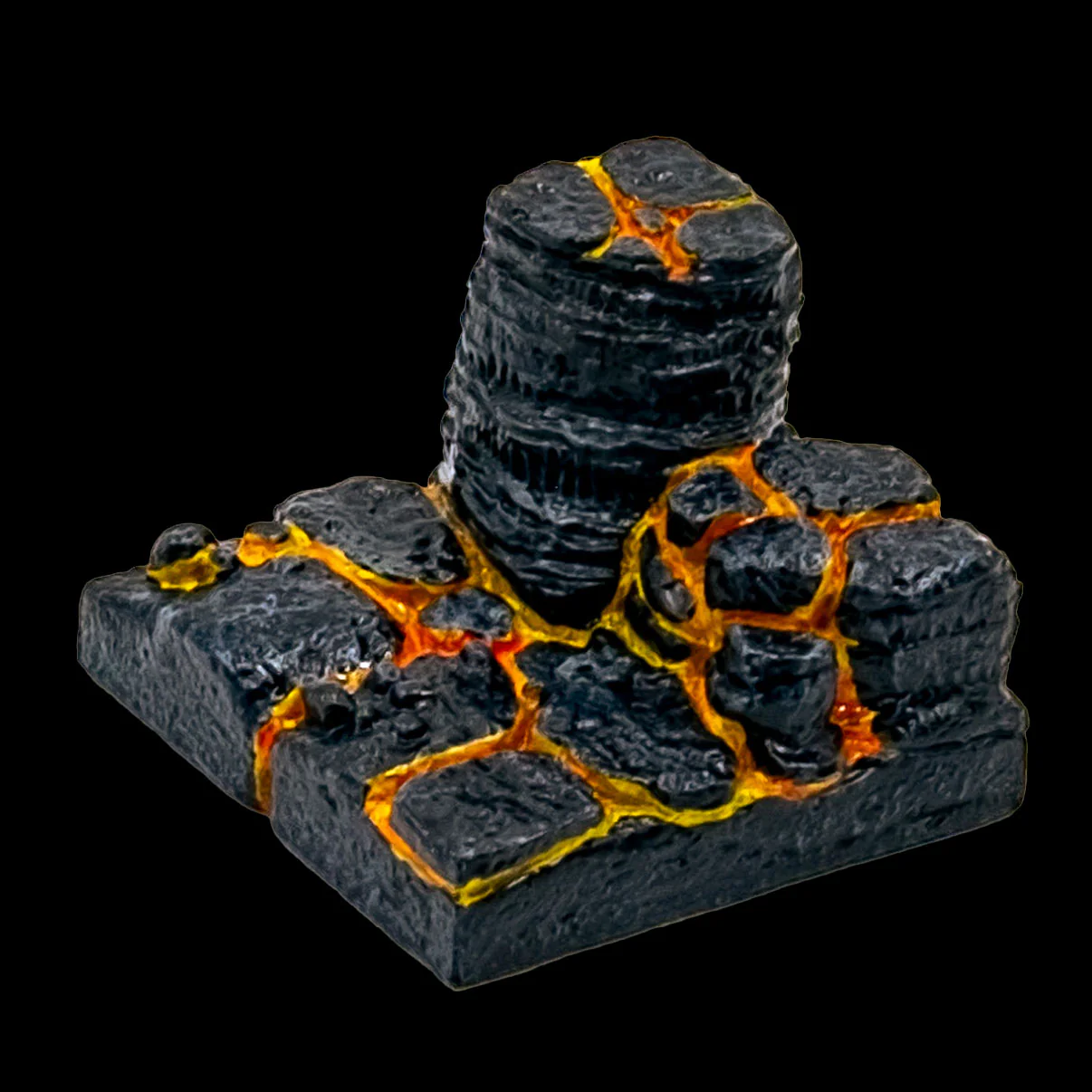 2x2 Stepped Floor - Lava (Painted)