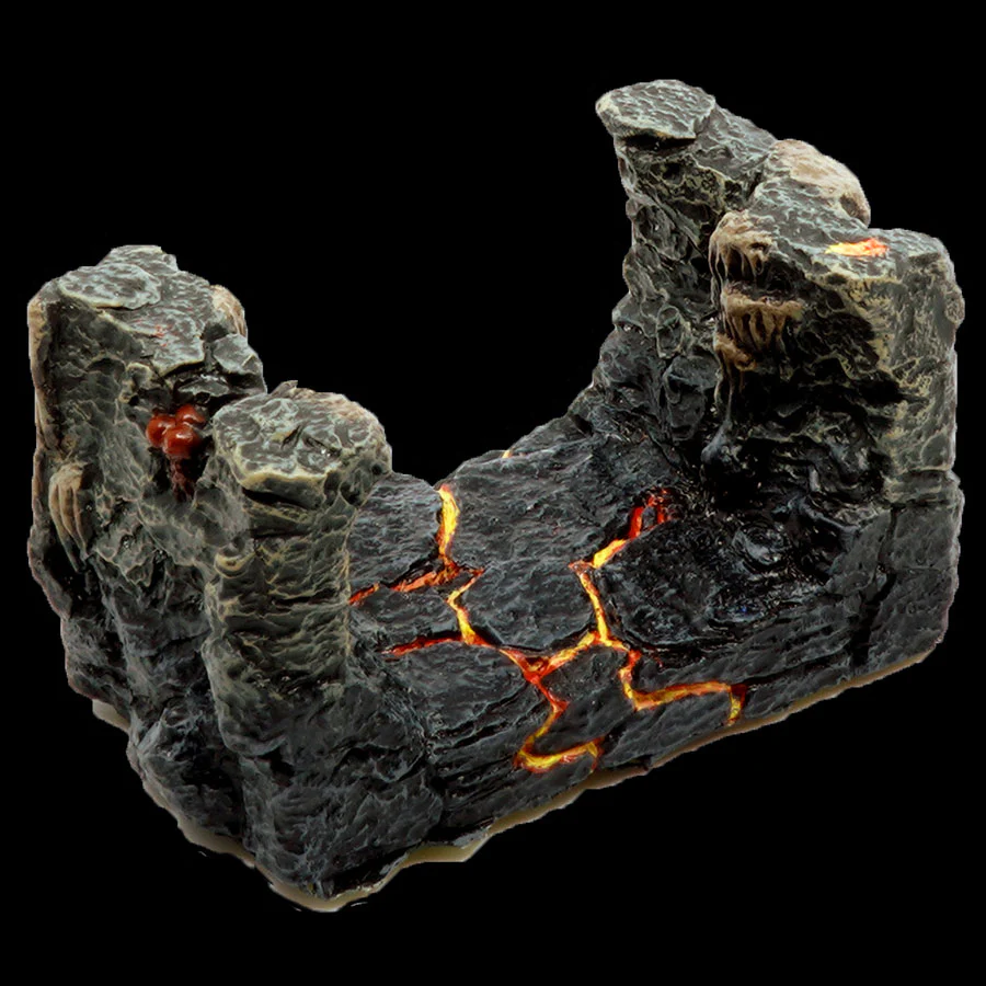 Straight Cave Passage - Lava (Painted)