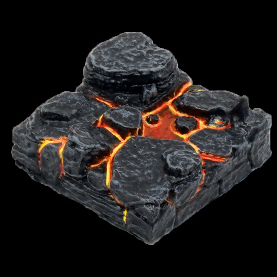 2x2 Stagnant Puddle Floor - Lava (Painted)