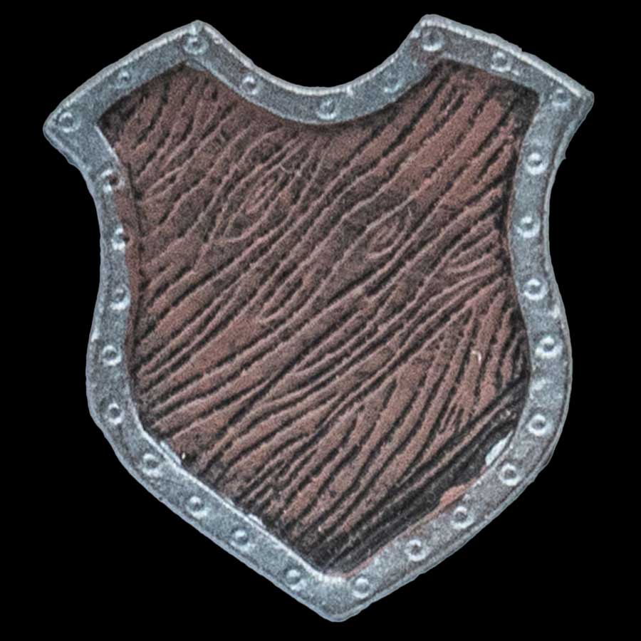 Hanging Wood Shield - Biscuit Insert (Painted)