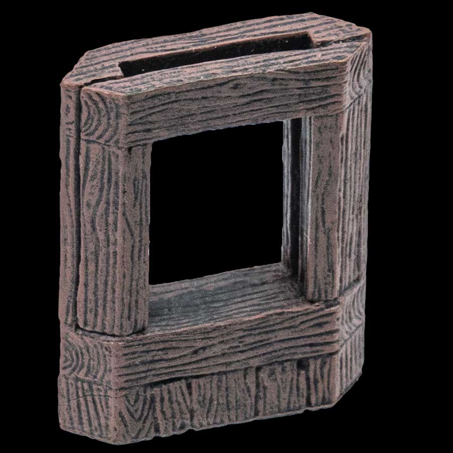 Narrow Rustic Wood Window Wall (Painted)